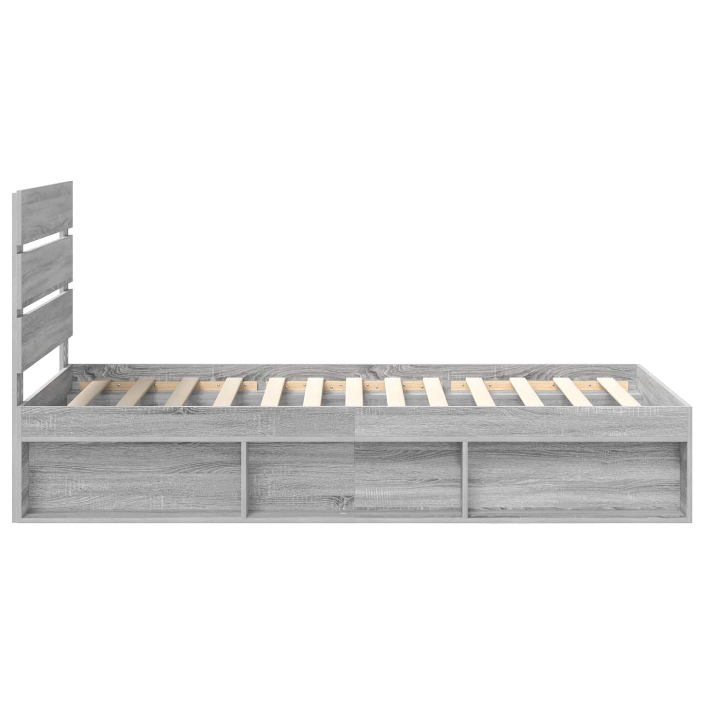 Bedframe Grijs Sonoma 90 x 200 cm Massief grenenhout is nu te koop bij PeponiXL, paradijselijk wonen!