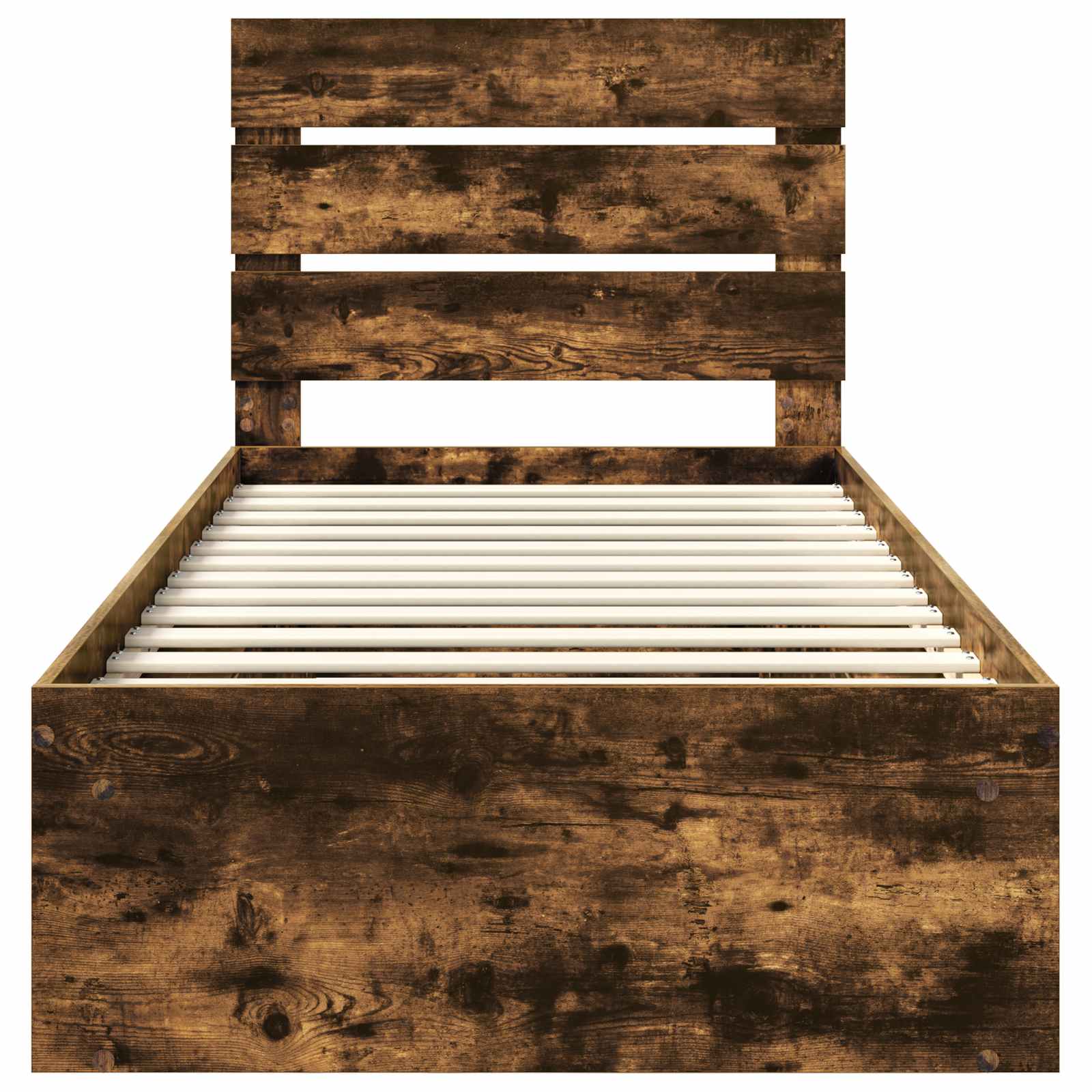 Bedframe Gerookt eiken 90 x 190 cm Massief grenenhout is nu te koop bij PeponiXL, paradijselijk wonen!