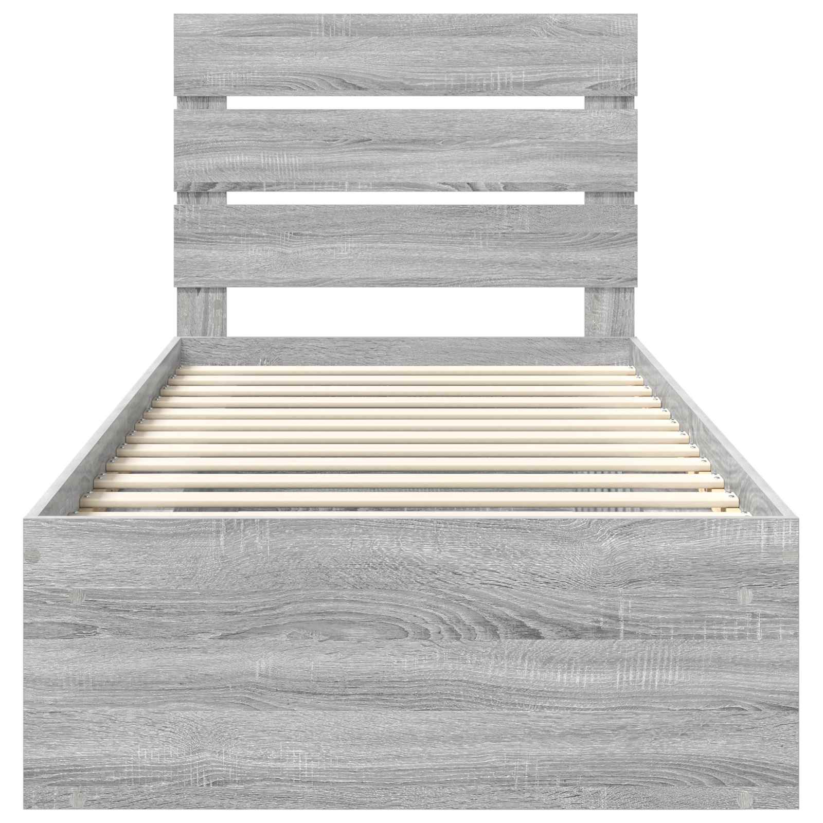 Bedframe Grijs Sonoma 90 x 190 cm Massief grenenhout is nu te koop bij PeponiXL, paradijselijk wonen!