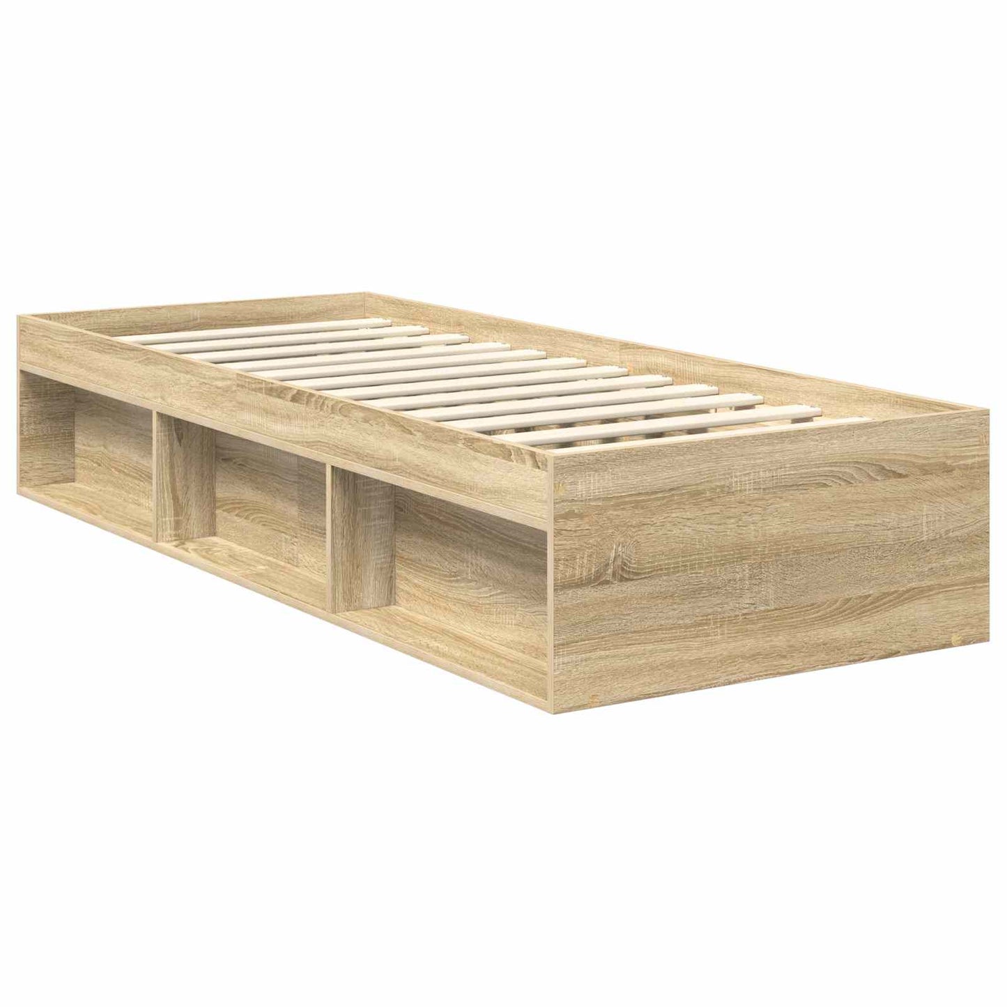 Bedframe Sonoma Eiken 75 x 190 cm Massief grenenhout is nu te koop bij PeponiXL, paradijselijk wonen!