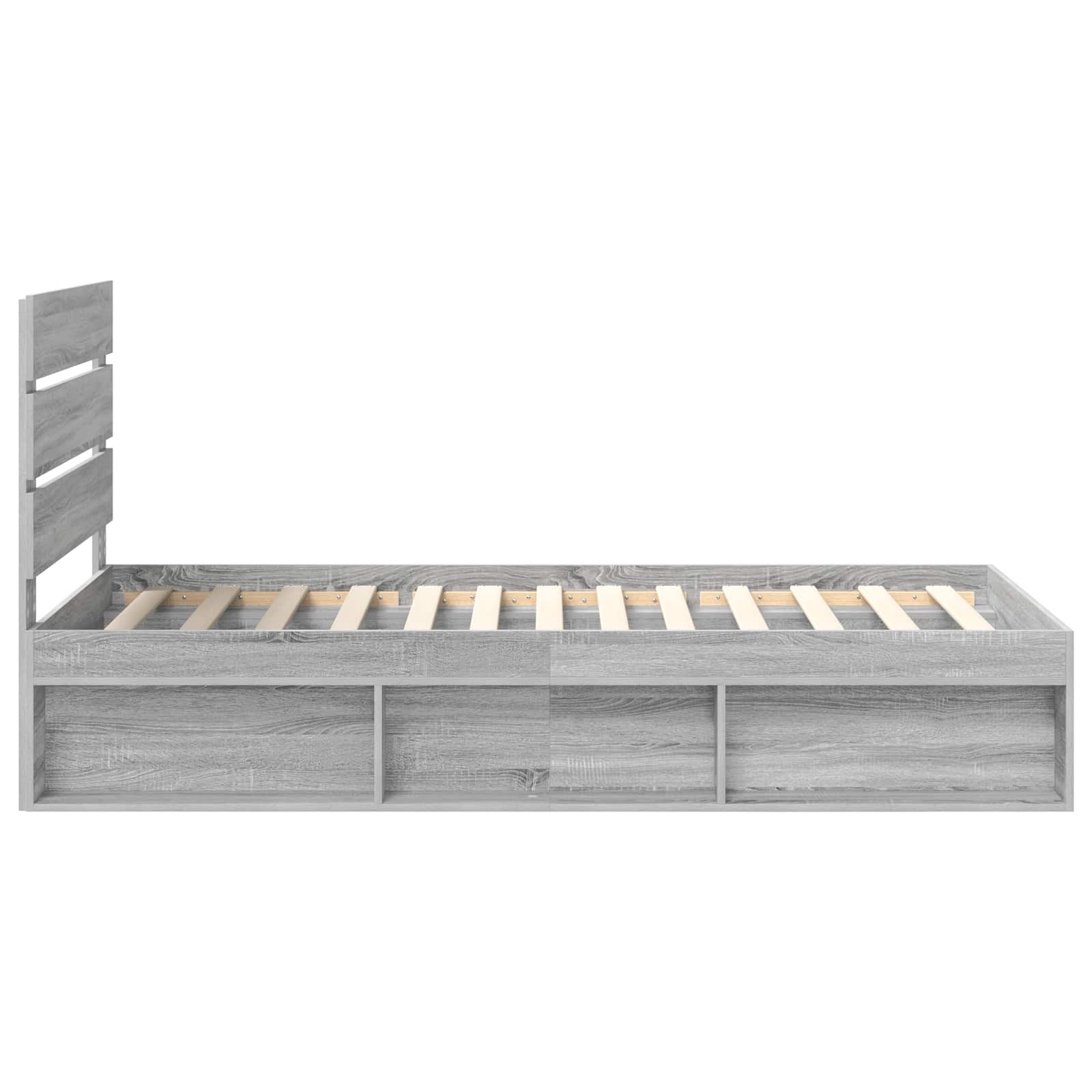 Bedframe Grijs Sonoma 75 x 190 cm Massief grenenhout is nu te koop bij PeponiXL, paradijselijk wonen!
