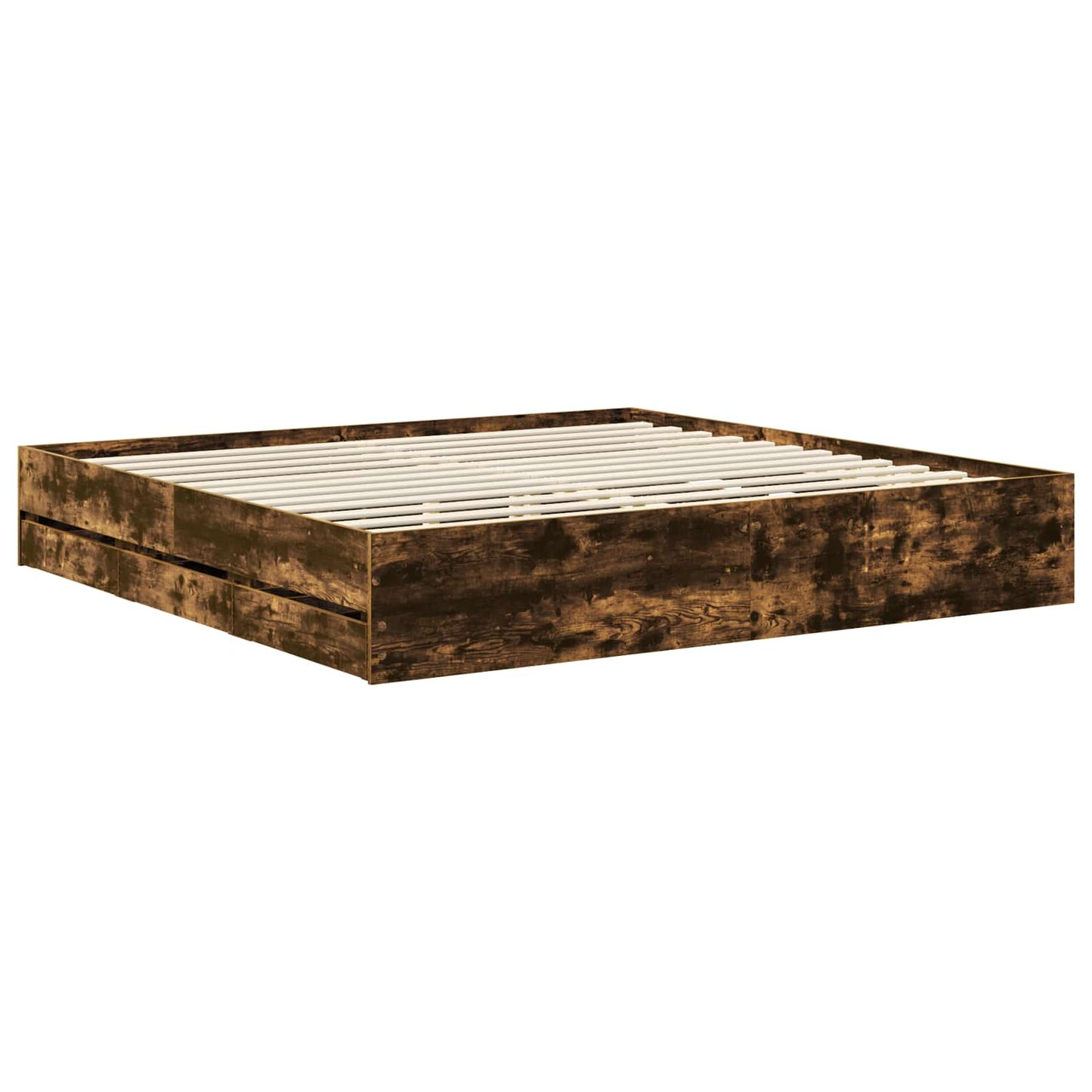 Bedframe met lade Gerookt eiken 200 x 200 cm Ingenieurshout