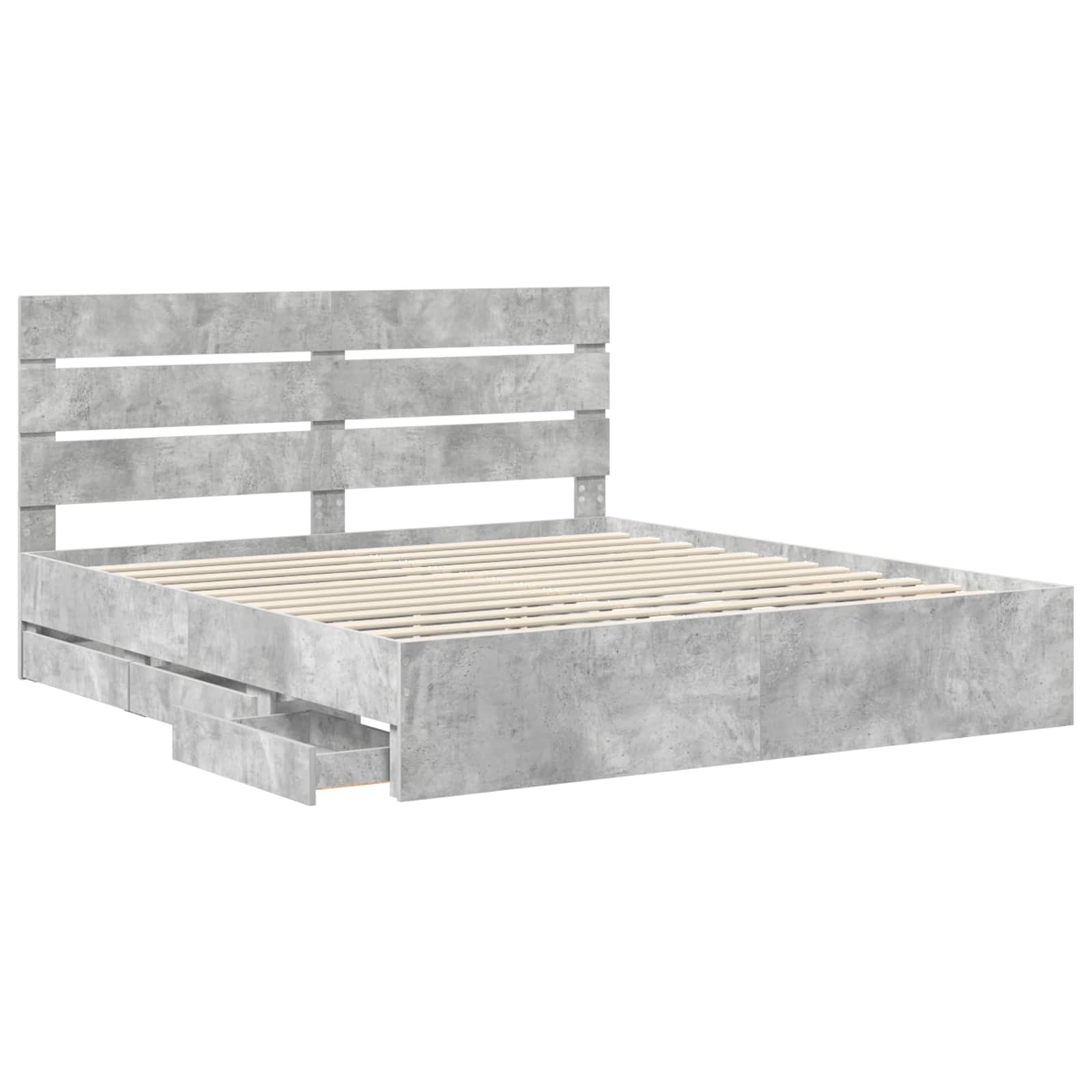 Bedframe met lade Beton Grijs 180 x 200 cm Ingenieurshout is nu te koop bij PeponiXL, paradijselijk wonen!