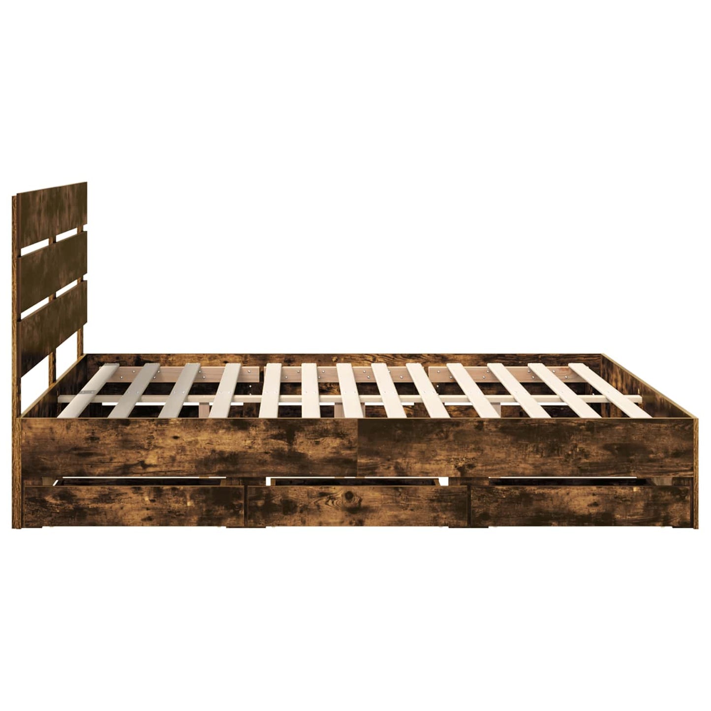 Bedframe met lade Gerookt eiken 180 x 200 cm Ingenieurshout is nu te koop bij PeponiXL, paradijselijk wonen!