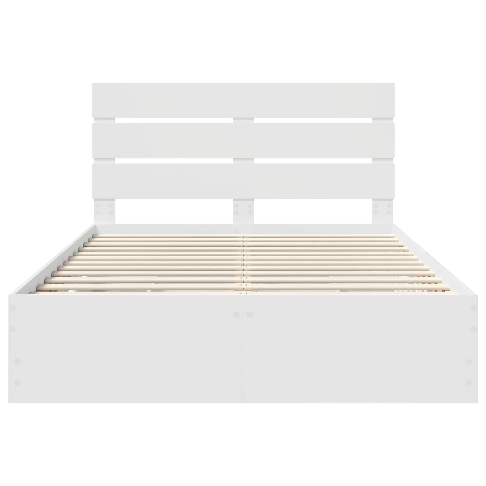 Bedframe met lade met opslag Wit 160 x 200 cm Ingenieurshout is nu te koop bij PeponiXL, paradijselijk wonen!