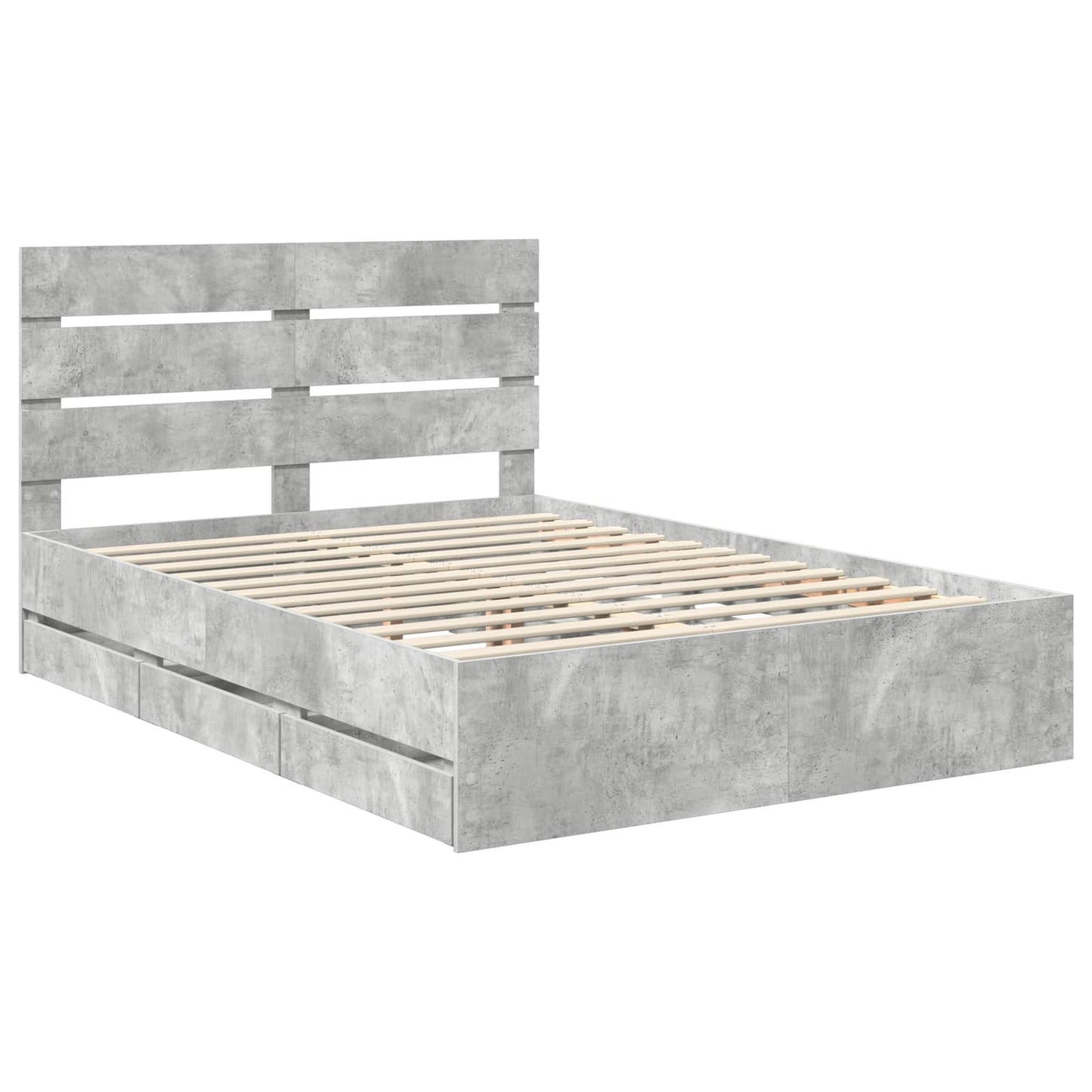 Bedframe met lade Beton Grijs 160 x 200 cm Ingenieurshout is nu te koop bij PeponiXL, paradijselijk wonen!