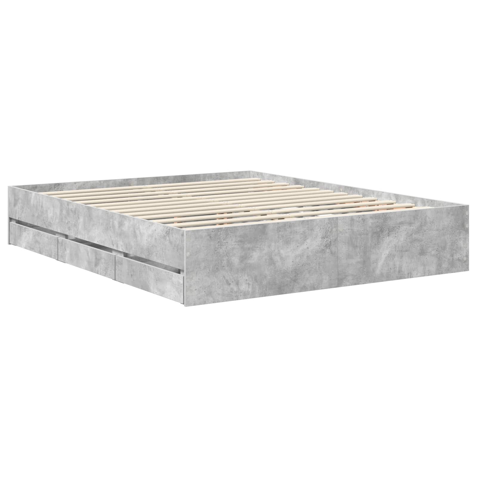 Bedframe met lade Beton Grijs 160 x 200 cm Ingenieurshout is nu te koop bij PeponiXL, paradijselijk wonen!