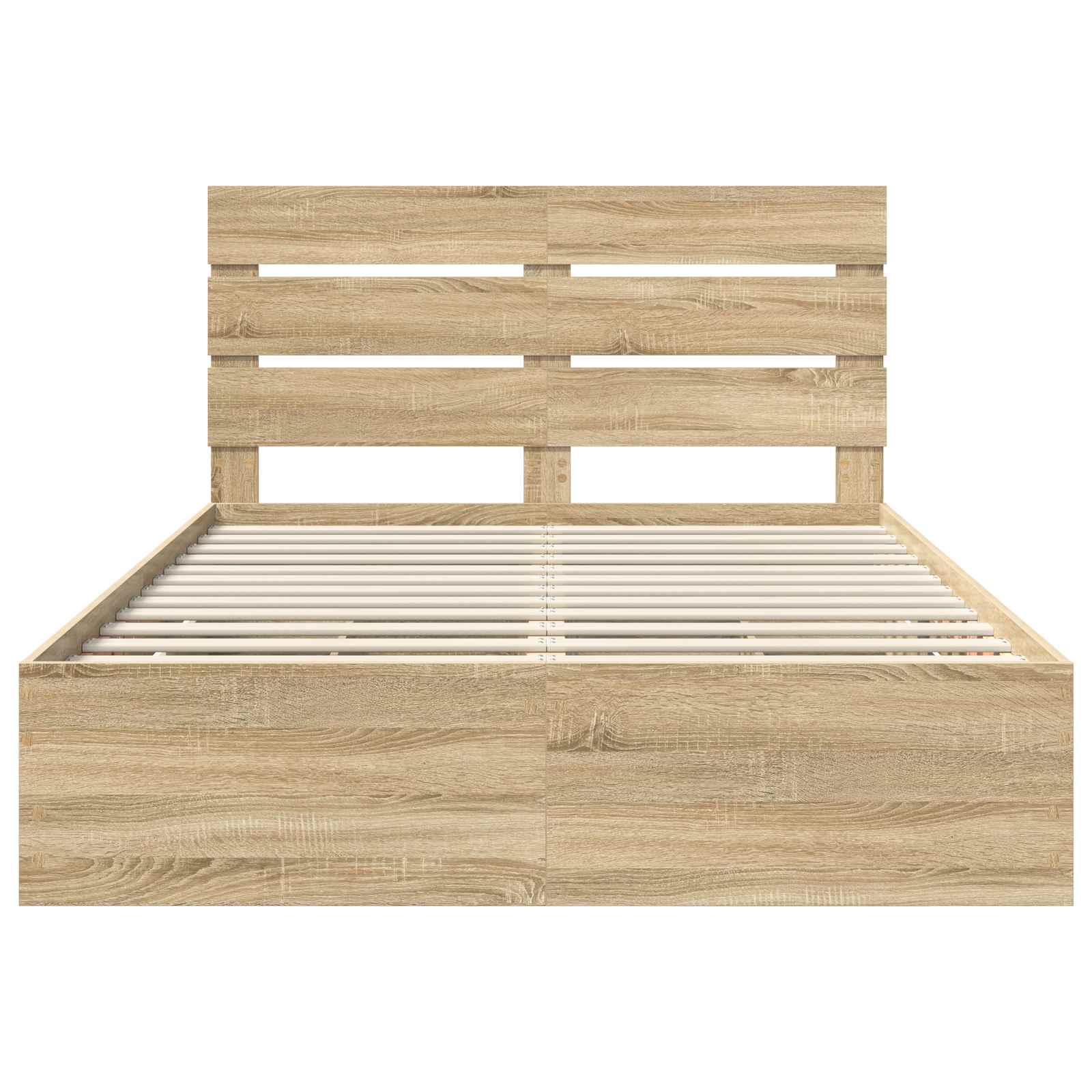 Bedframe met lade Sonoma Eiken 140 x 200 cm Ingenieurshout is nu te koop bij PeponiXL, paradijselijk wonen!