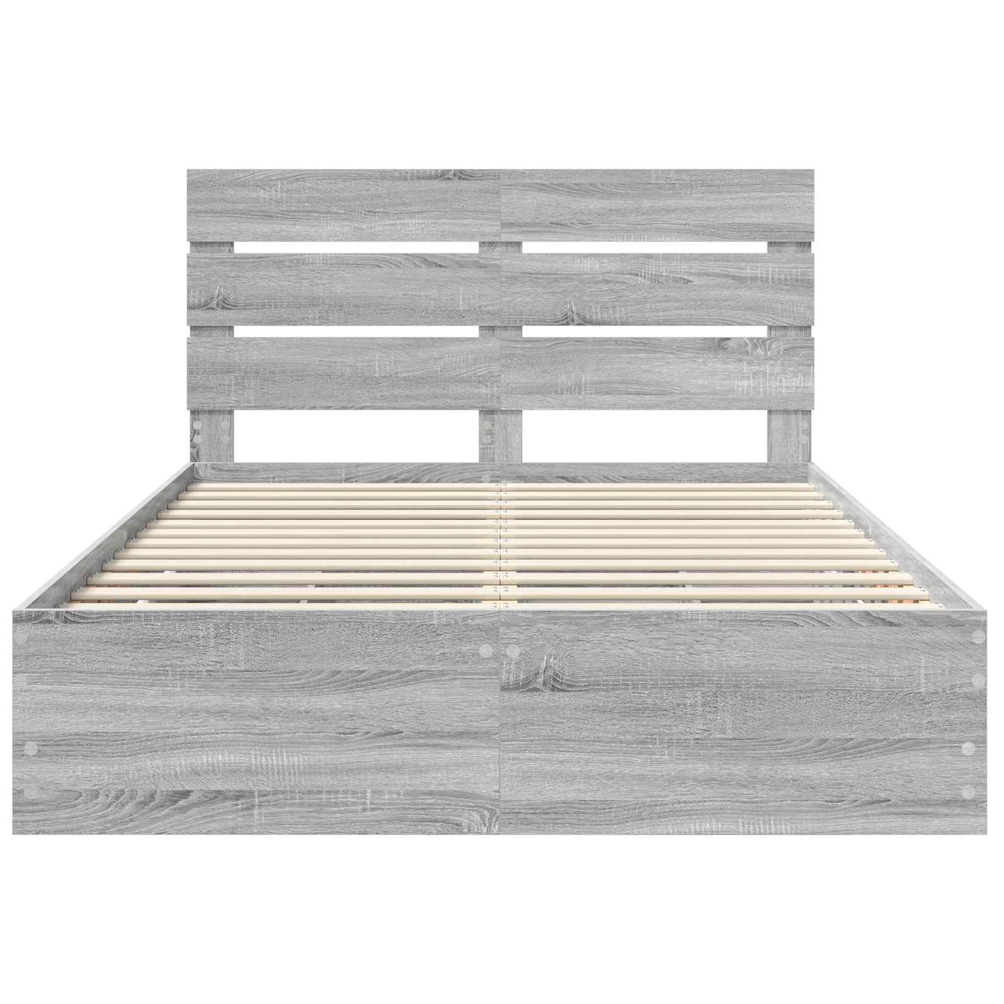 Bedframe met lade Grijs Sonoma 140 x 200 cm Ingenieurshout is nu te koop bij PeponiXL, paradijselijk wonen!