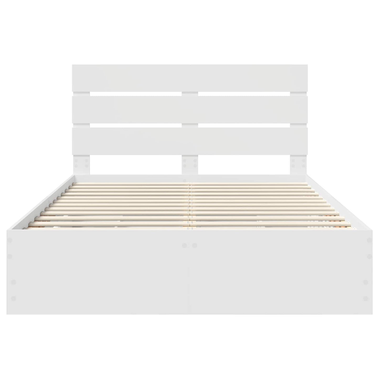 Bedframe met lade met opslag Wit 140 x 190 cm Ingenieurshout is nu te koop bij PeponiXL, paradijselijk wonen!