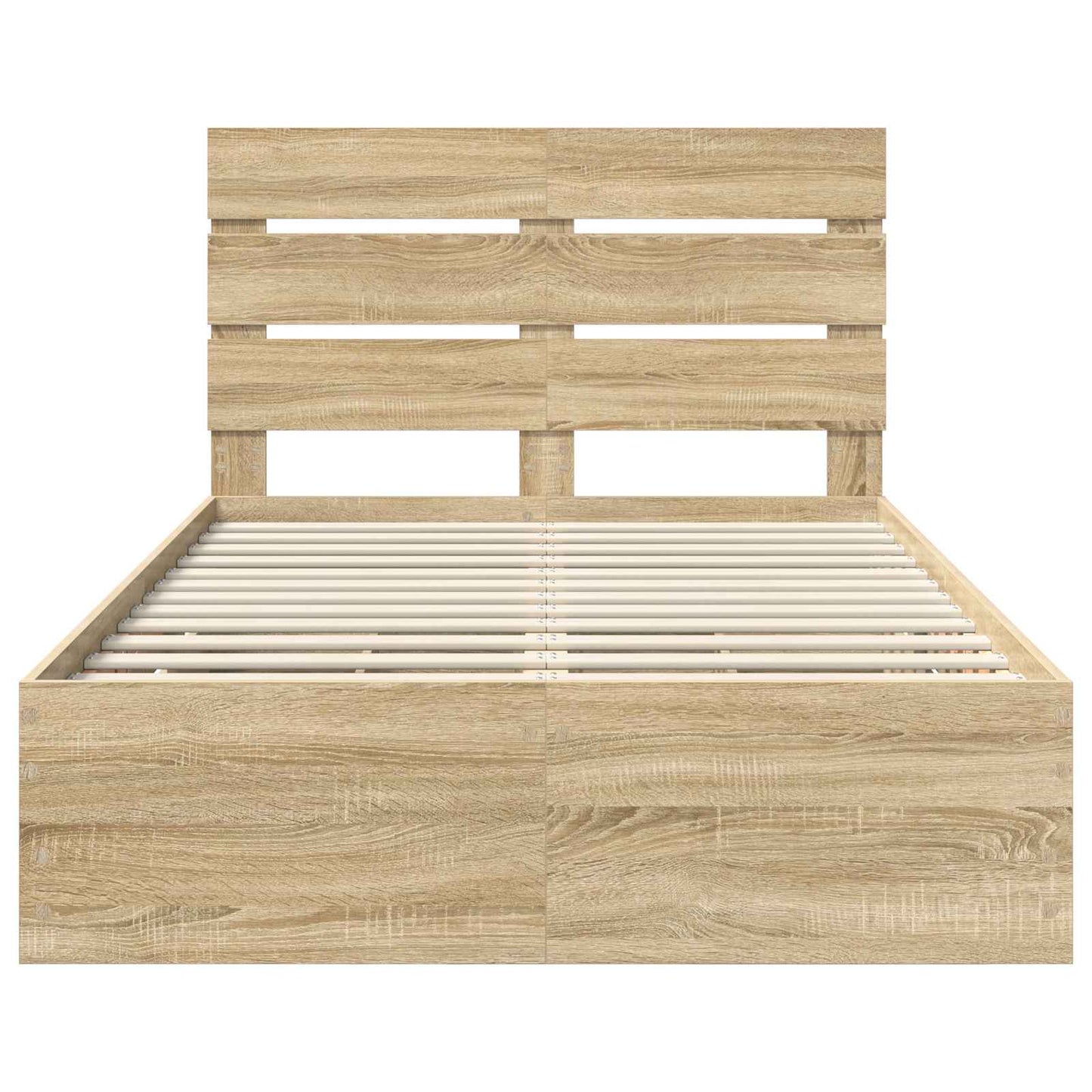 Bedframe met lade Sonoma Eiken 120 x 200 cm Ingenieurshout is nu te koop bij PeponiXL, paradijselijk wonen!