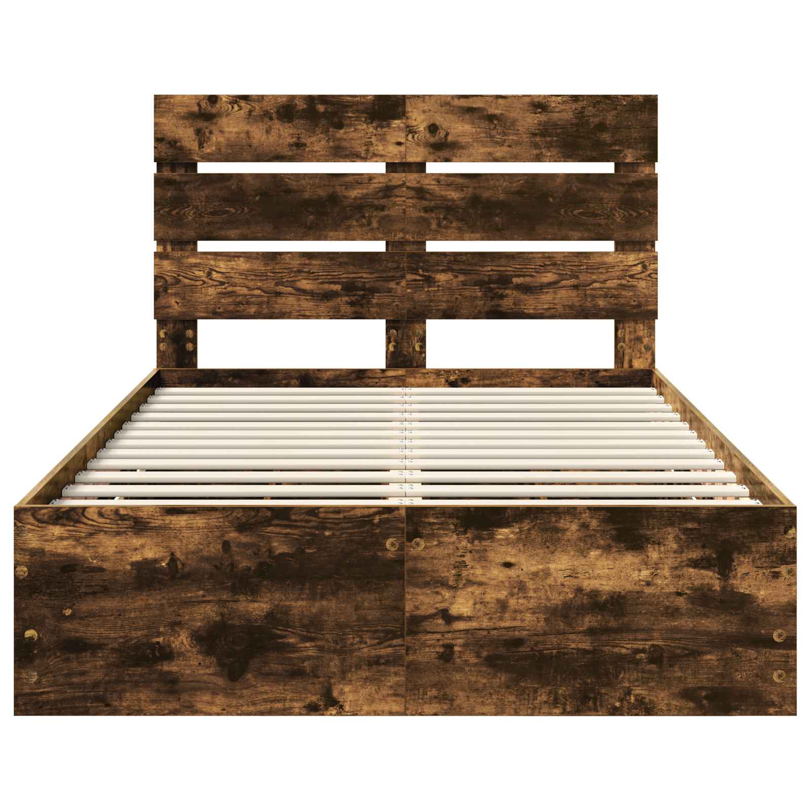 Bedframe met lade Gerookt eiken 120 x 200 cm Ingenieurshout is nu te koop bij PeponiXL, paradijselijk wonen!