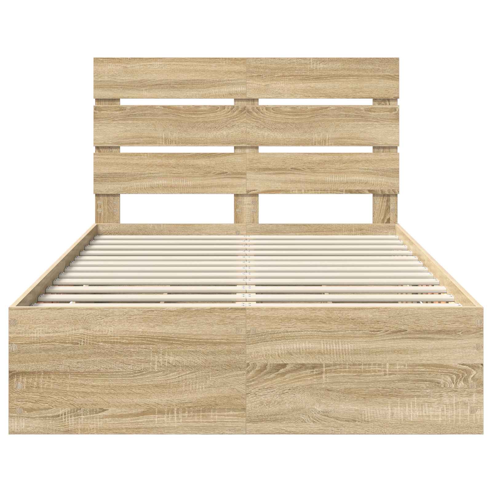 Bedframe met lade Sonoma Eiken 120 x 190 cm Ingenieurshout is nu te koop bij PeponiXL, paradijselijk wonen!