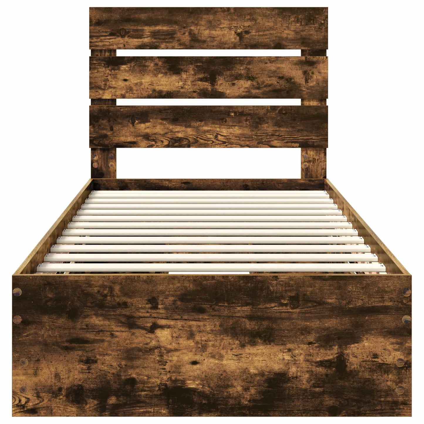 Bedframe met lade Gerookt eiken 100 x 200 cm Ingenieurshout is nu te koop bij PeponiXL, paradijselijk wonen!