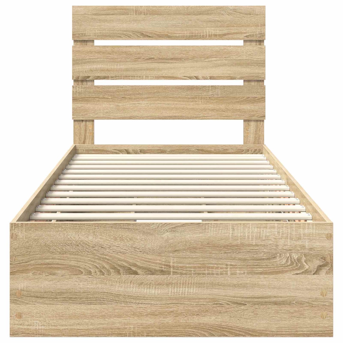 Bedframe met lade Sonoma Eiken 75 x 190 cm Ingenieurshout is nu te koop bij PeponiXL, paradijselijk wonen!