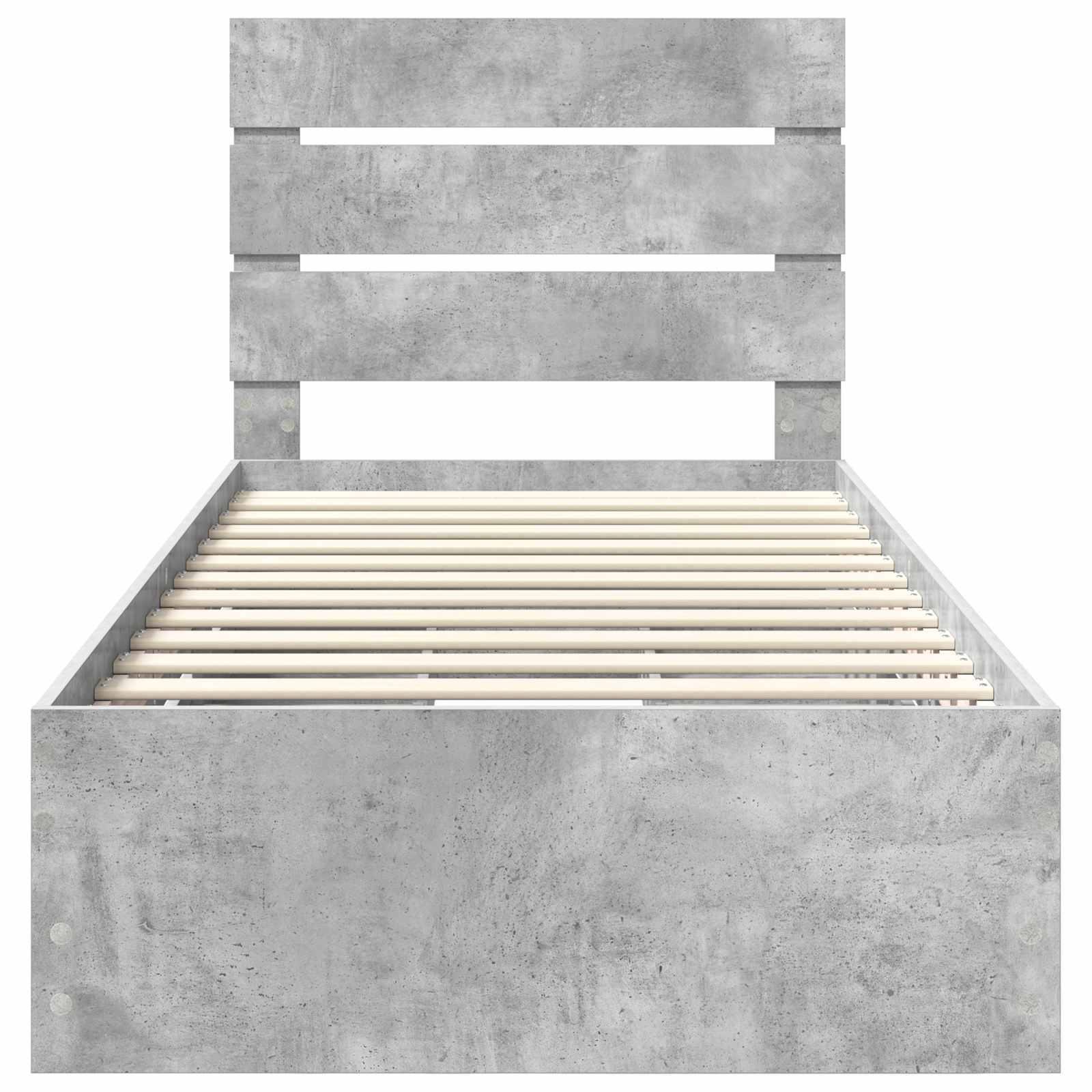 Bedframe met lade Beton Grijs 75 x 190 cm Ingenieurshout is nu te koop bij PeponiXL, paradijselijk wonen!