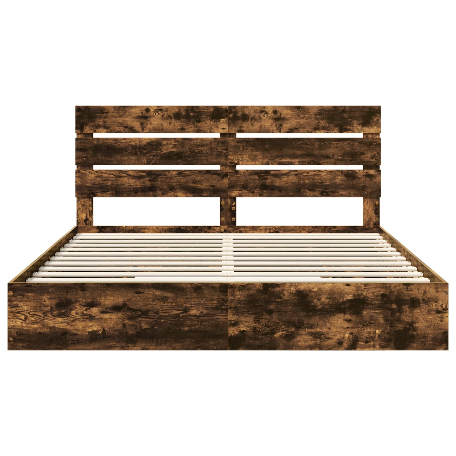 Opslag bed met lade Gerookt eiken 180 x 200 cm Bewerkt hout is nu te koop bij PeponiXL, paradijselijk wonen!