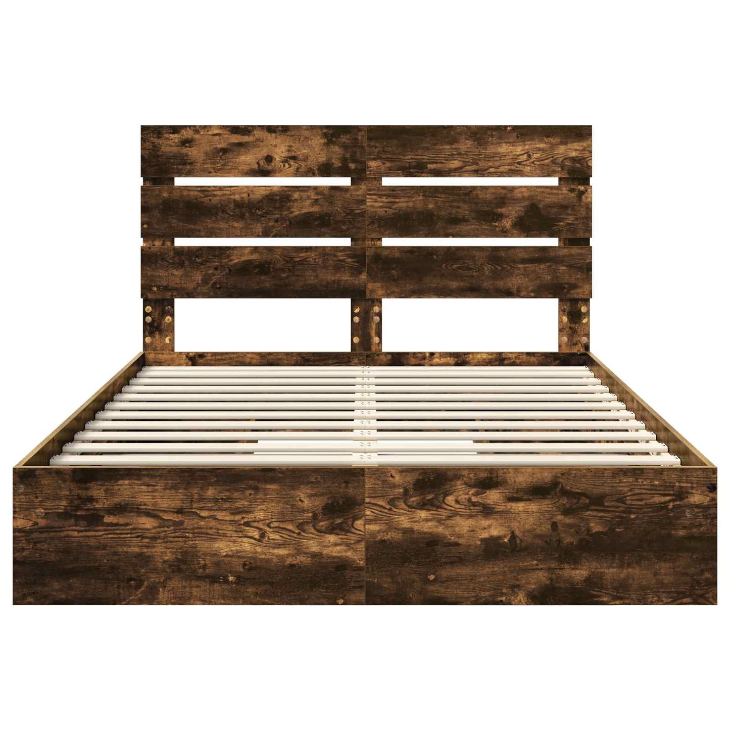 Opslag bed met lade Gerookt eiken 160 x 200 cm Bewerkt hout is nu te koop bij PeponiXL, paradijselijk wonen!