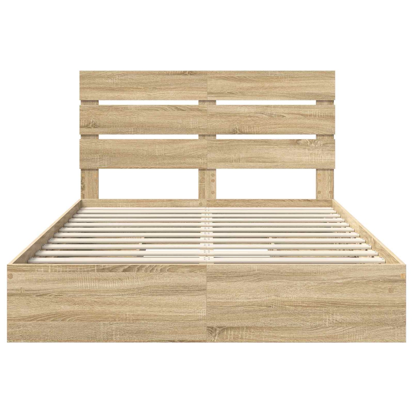 Opslag bed met lade Sonoma Eiken 150 x 200 cm Bewerkt hout is nu te koop bij PeponiXL, paradijselijk wonen!