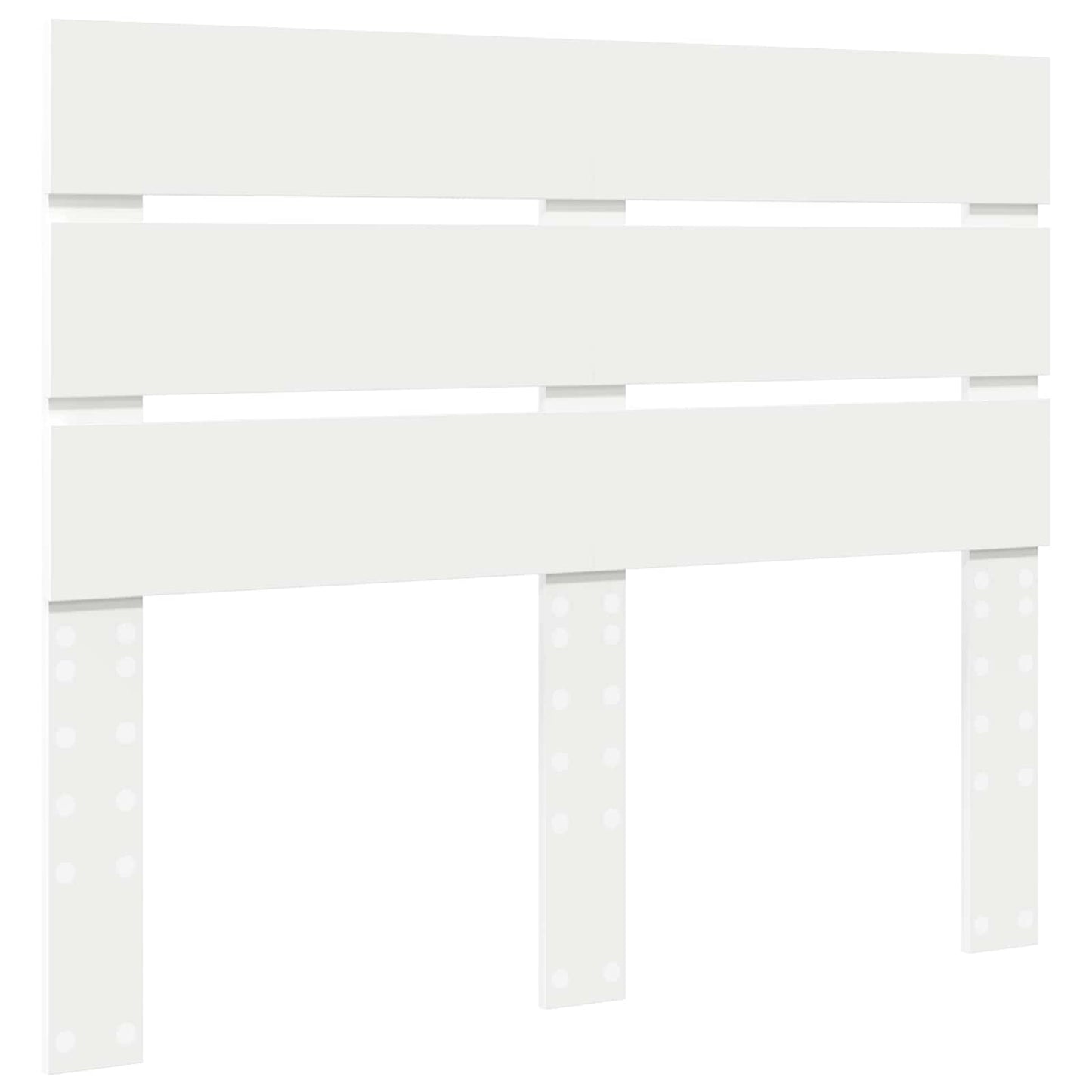 Opslag bed met hoofdeinde Wit 135 x 190 cm Bewerkt hout is nu te koop bij PeponiXL, paradijselijk wonen!