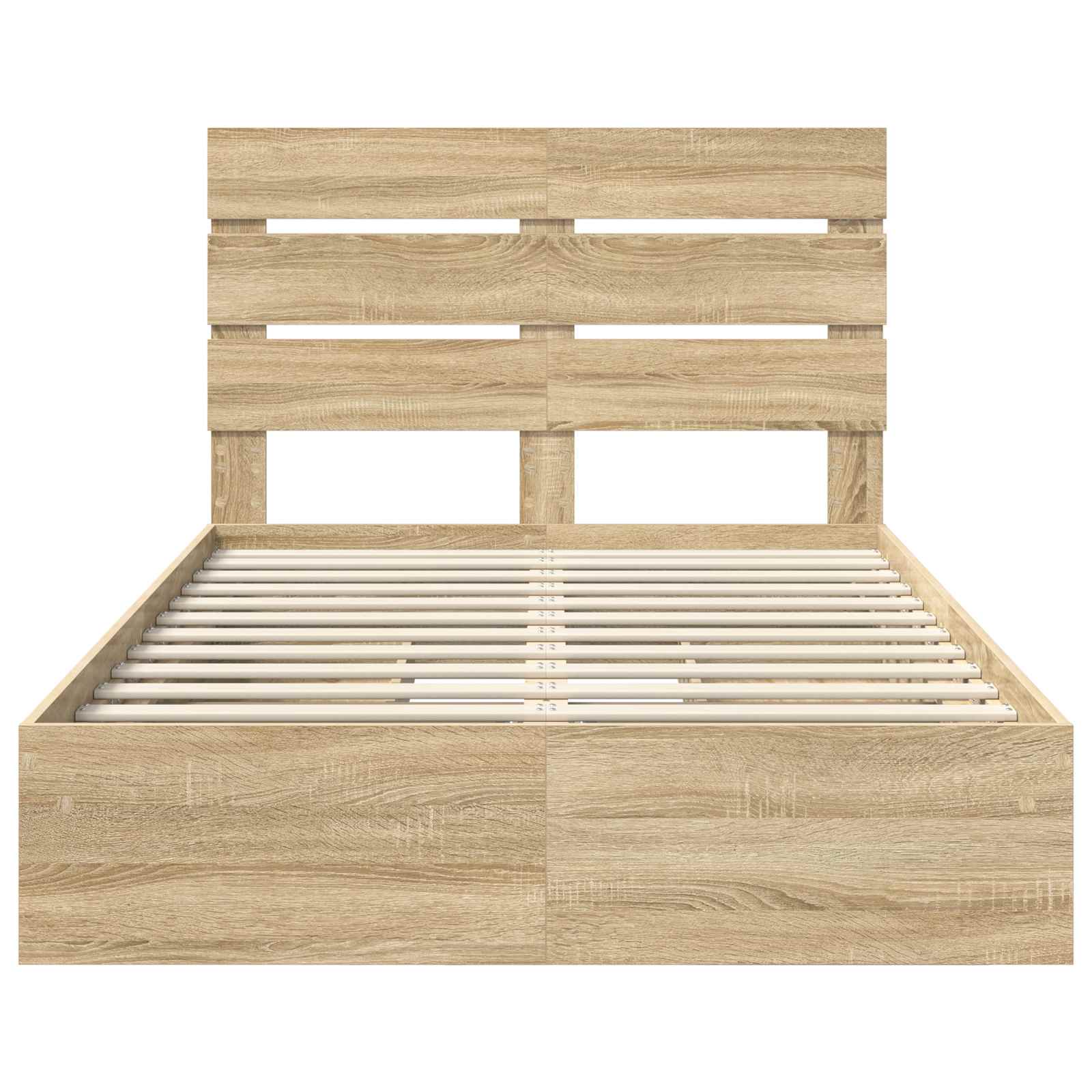 Opslag bed met lade Sonoma Eiken 120 x 200 cm Bewerkt hout is nu te koop bij PeponiXL, paradijselijk wonen!