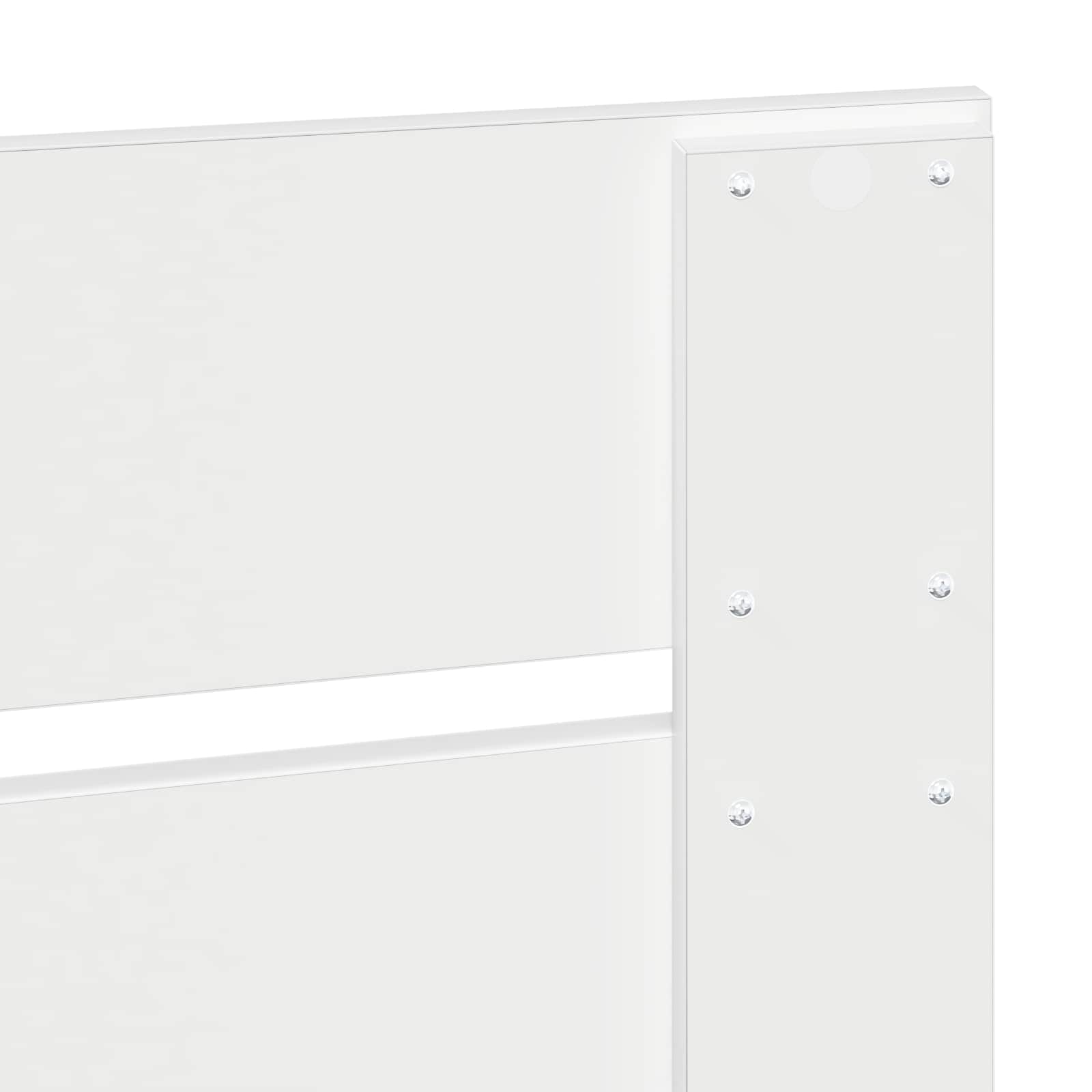 Opslag bed met hoofdeinde Wit 120 x 190 cm Bewerkt hout is nu te koop bij PeponiXL, paradijselijk wonen!