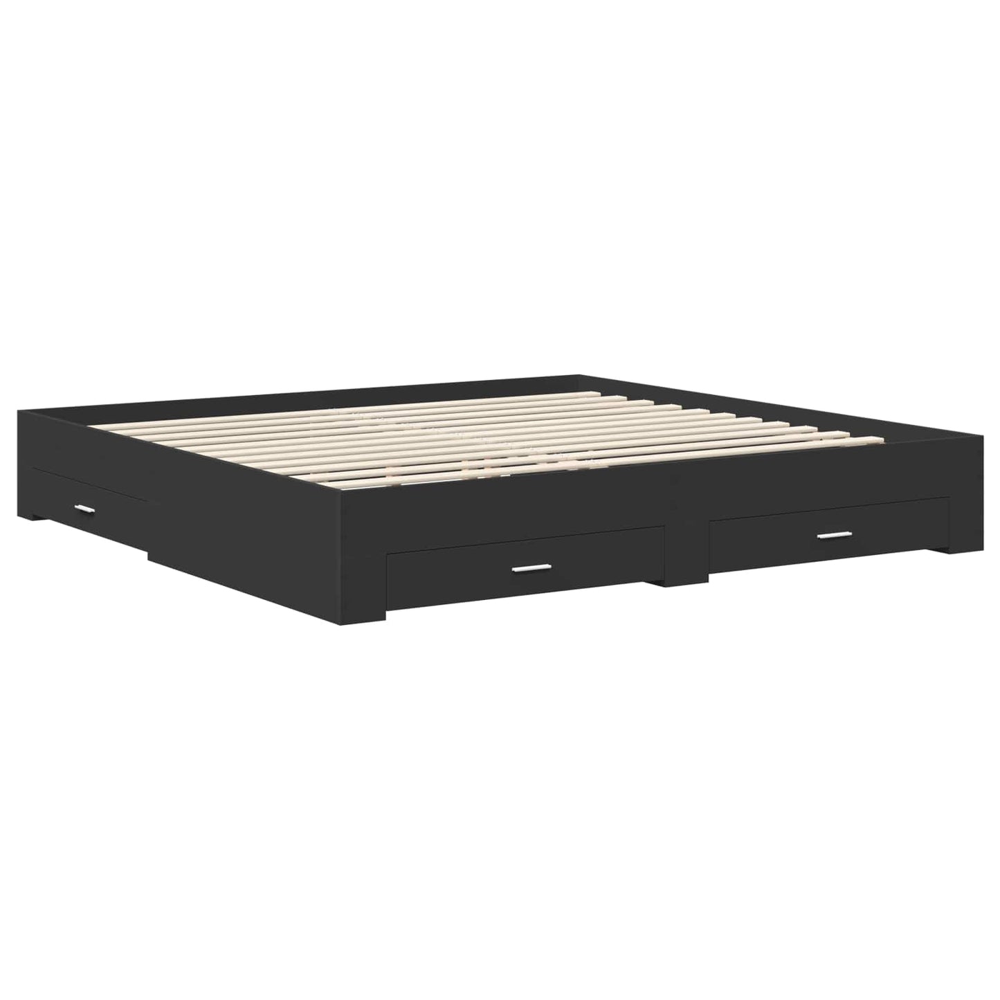 Bedframe met lade Sonoma Eiken 200 x 200 cm Bewerkt hout is nu te koop bij PeponiXL, paradijselijk wonen!