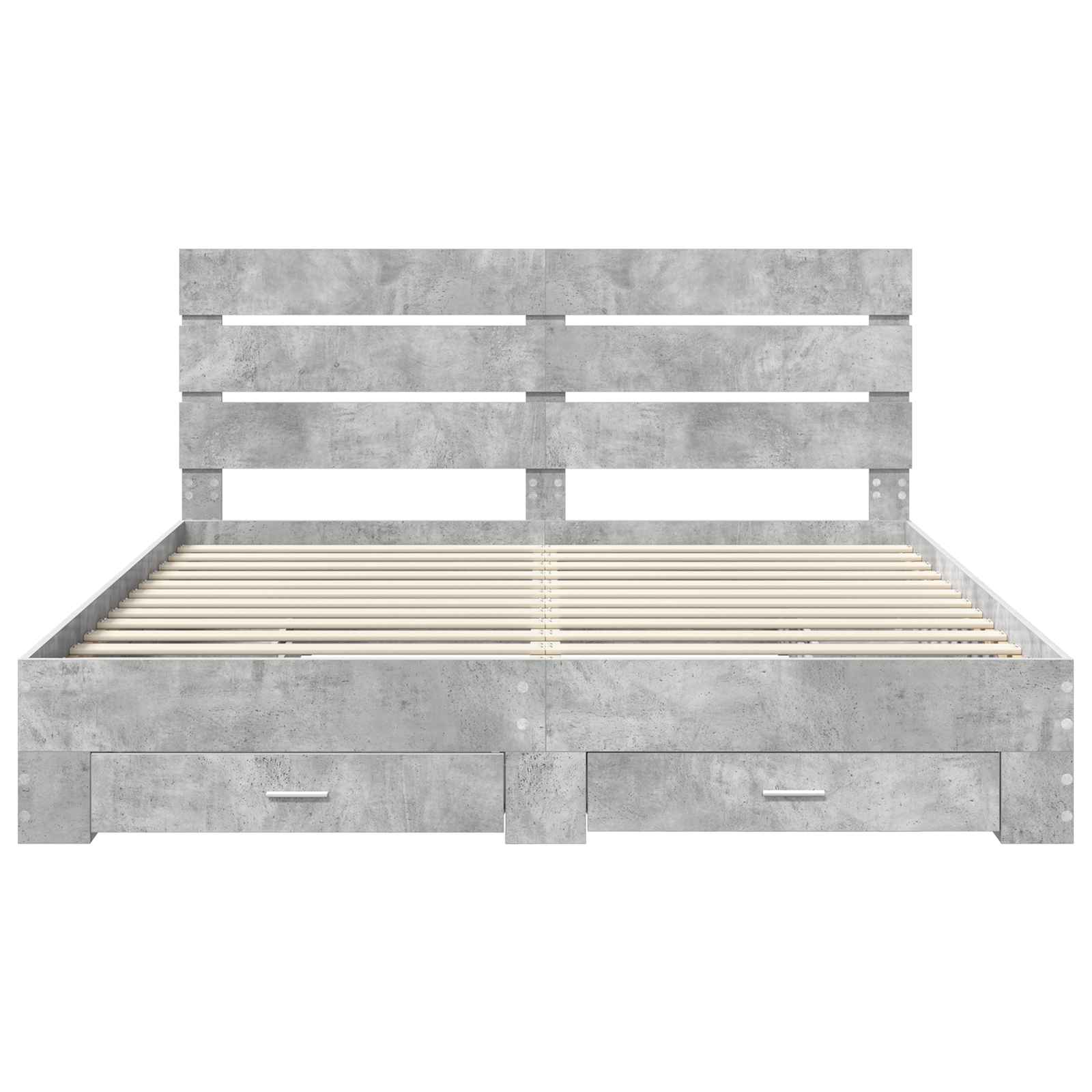 Bedframe met lade Beton Grijs 180 x 200 cm Bewerkt hout is nu te koop bij PeponiXL, paradijselijk wonen!