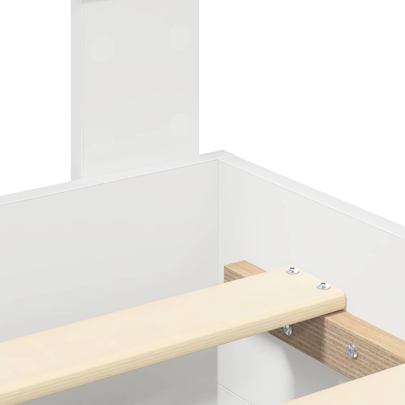 Bedframe met lade met hoofdeinde Wit 160 x 200 cm Bewerkt hout is nu te koop bij PeponiXL, paradijselijk wonen!