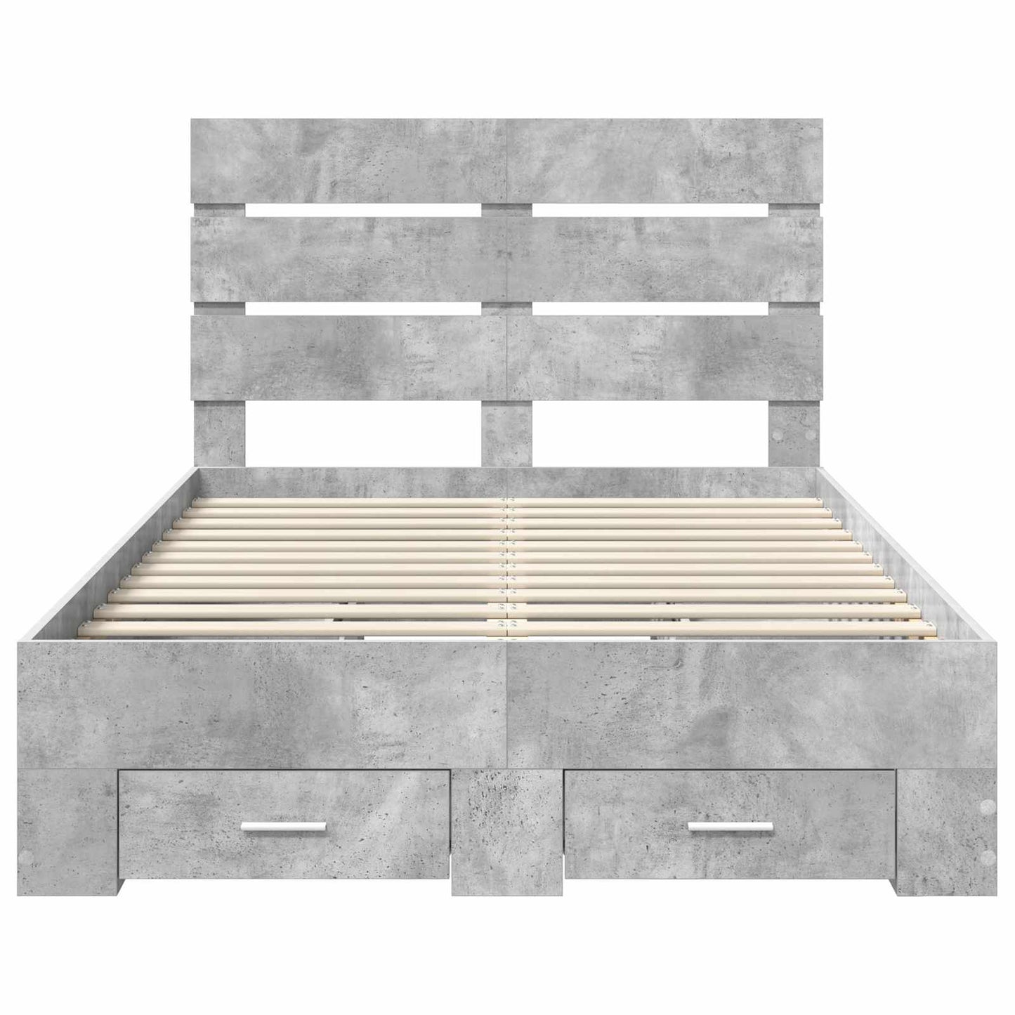 Bedframe met lade Beton Grijs 120 x 200 cm Bewerkt hout is nu te koop bij PeponiXL, paradijselijk wonen!