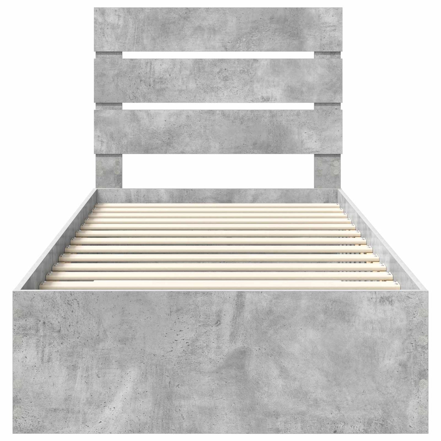 Bedframe met lade Beton Grijs 90 x 200 cm Bewerkt hout is nu te koop bij PeponiXL, paradijselijk wonen!