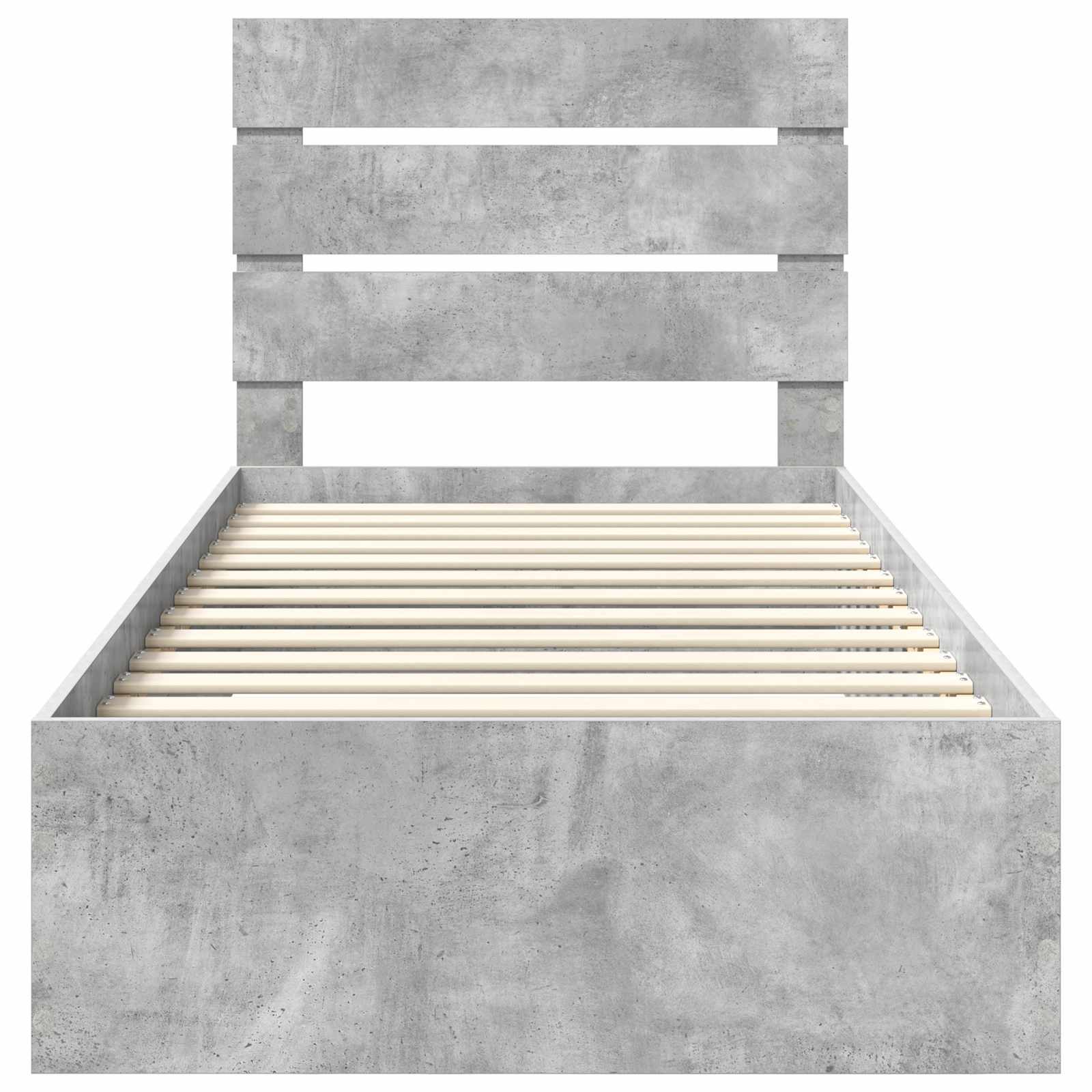 Bedframe met lade Beton Grijs 90 x 200 cm Bewerkt hout is nu te koop bij PeponiXL, paradijselijk wonen!