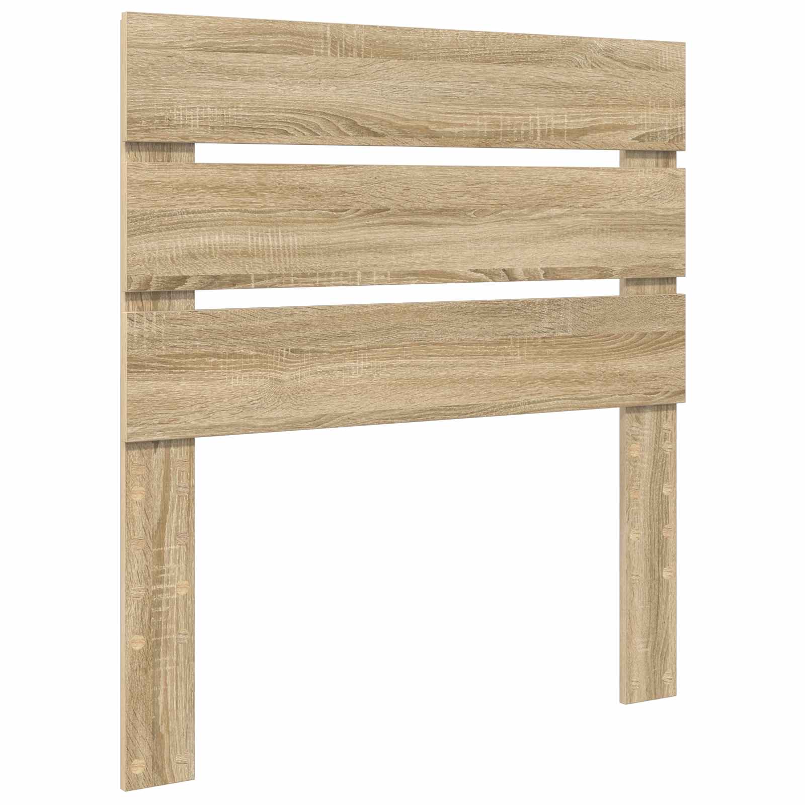 Bedframe Sonoma Eiken en Zilver 75 x 190 cm Bewerkt hout is nu te koop bij PeponiXL, paradijselijk wonen!