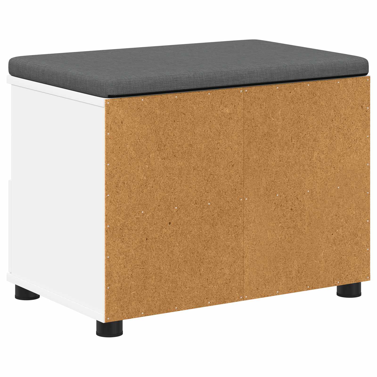 Halbank Wit 60 x 38 x 46 cm Bewerkt hout en stof is nu te koop bij PeponiXL, paradijselijk wonen!