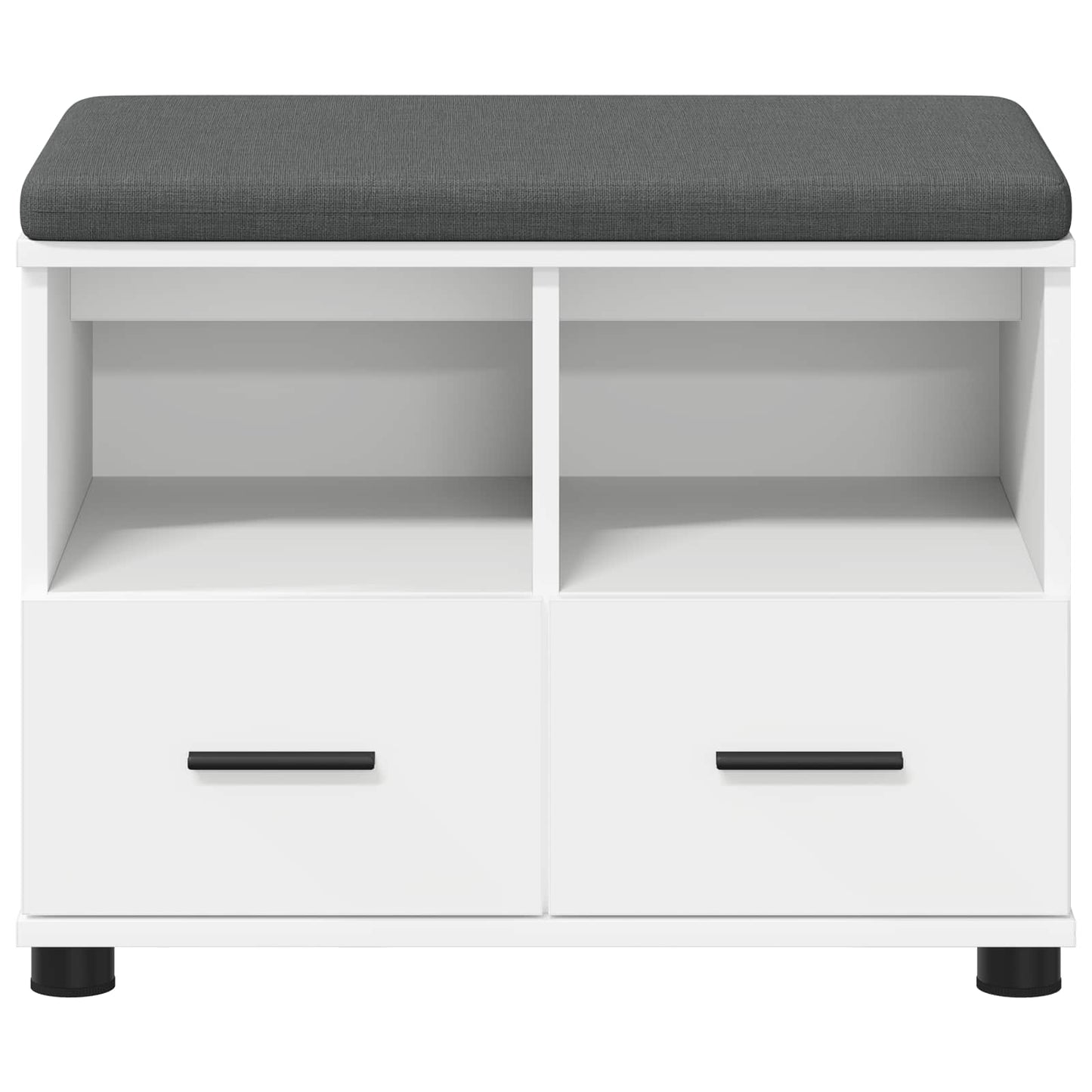 Halbank Wit 60 x 38 x 46 cm Bewerkt hout en stof is nu te koop bij PeponiXL, paradijselijk wonen!