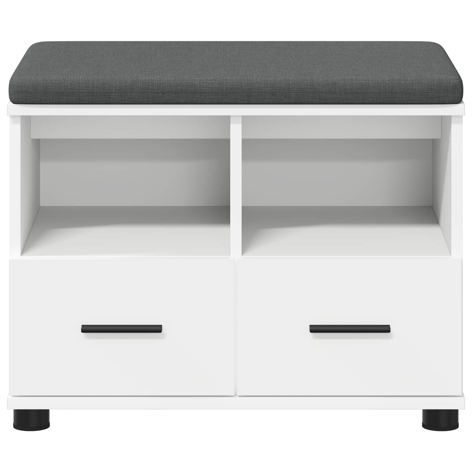Halbank Wit 60 x 38 x 46 cm Bewerkt hout en stof is nu te koop bij PeponiXL, paradijselijk wonen!