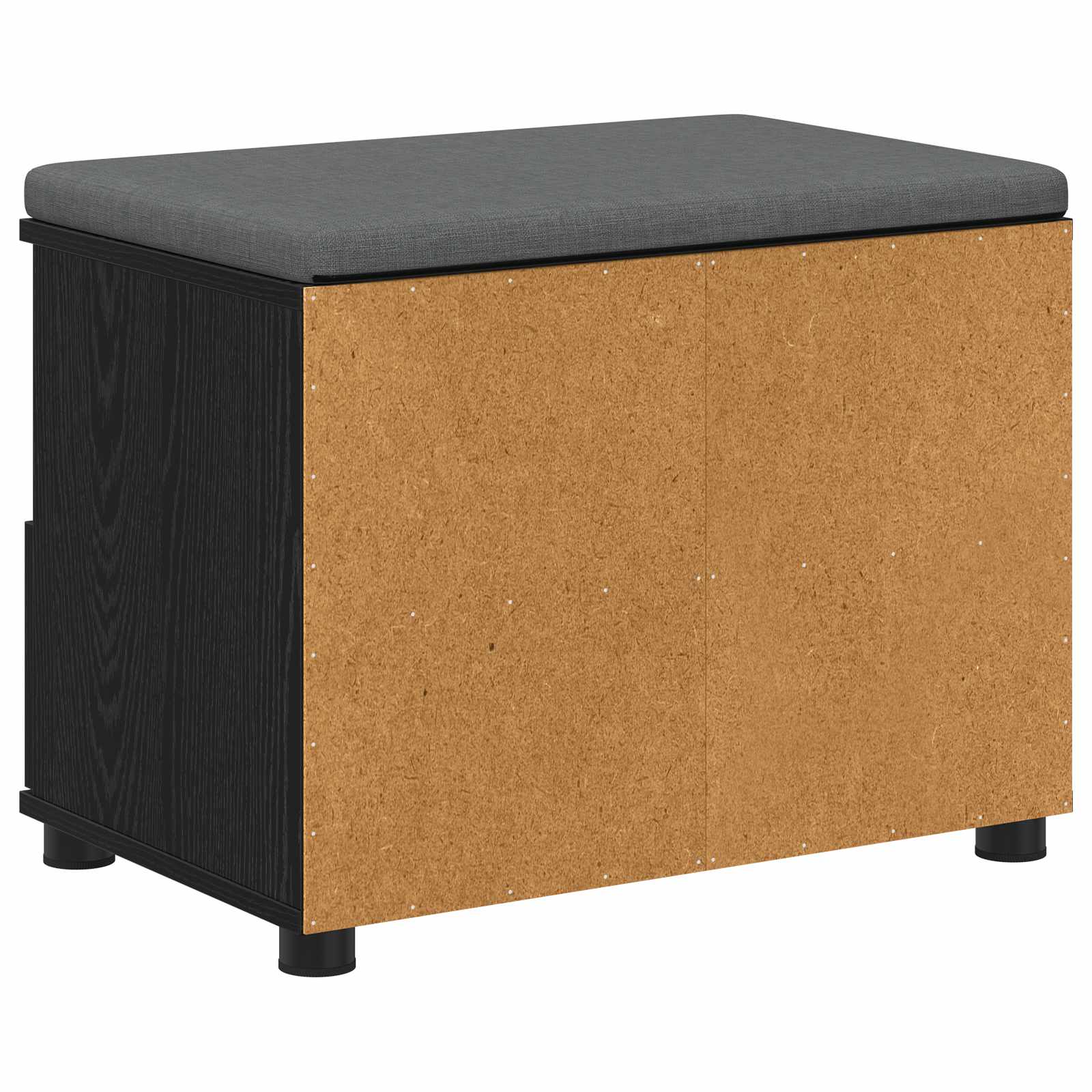 Halbank met kussen met lade Zwarte Eik 60 x 38 x 46 cm is nu te koop bij PeponiXL, paradijselijk wonen!