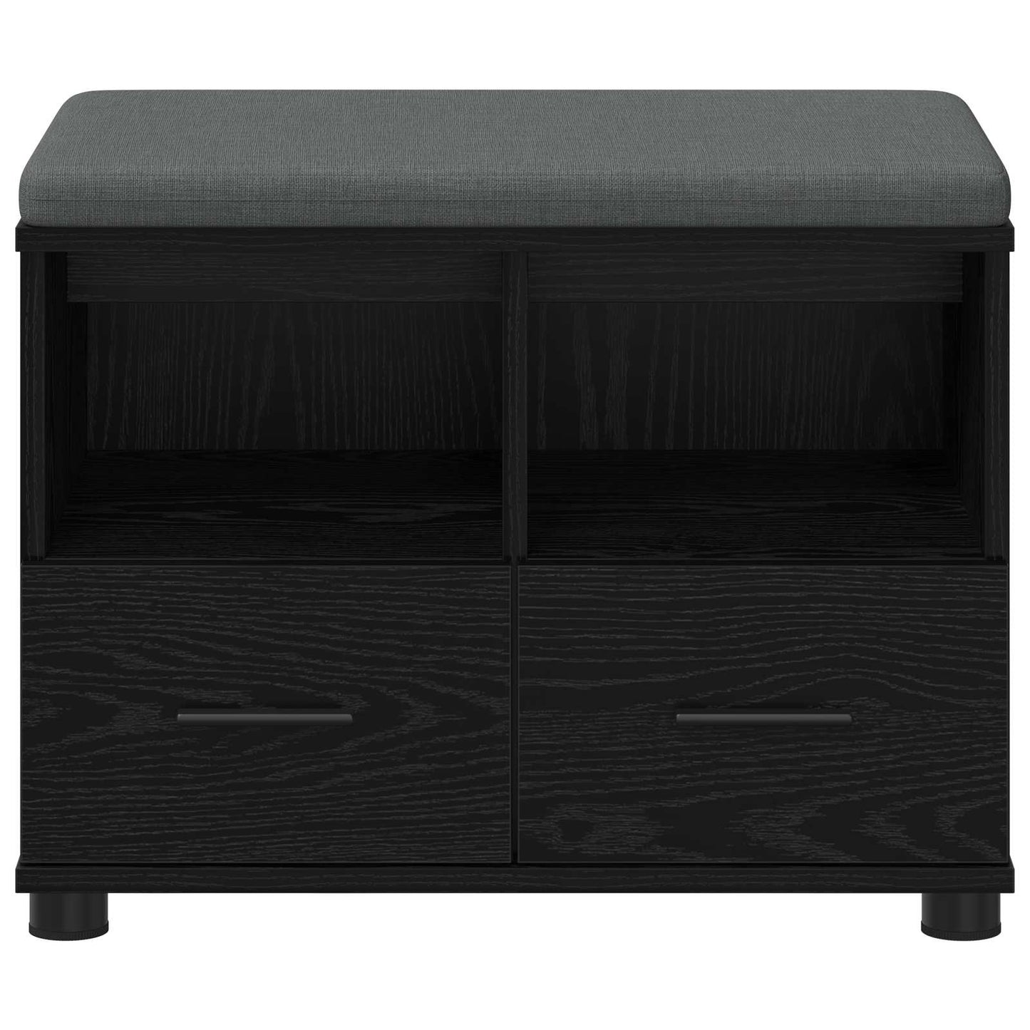 Halbank met kussen met lade Zwarte Eik 60 x 38 x 46 cm is nu te koop bij PeponiXL, paradijselijk wonen!