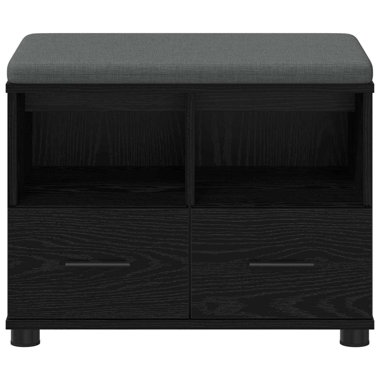 Halbank met kussen met lade Zwarte Eik 60 x 38 x 46 cm is nu te koop bij PeponiXL, paradijselijk wonen!