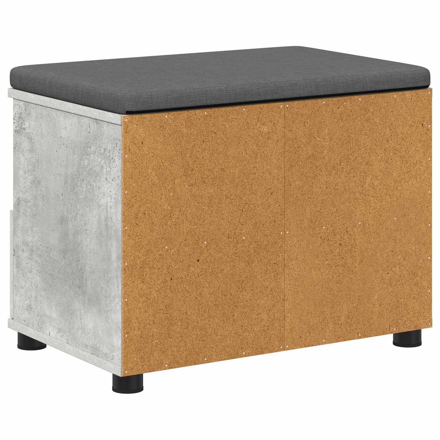 Halbank met kussen met lade Beton Grijs 60 x 38 x 46 cm is nu te koop bij PeponiXL, paradijselijk wonen!