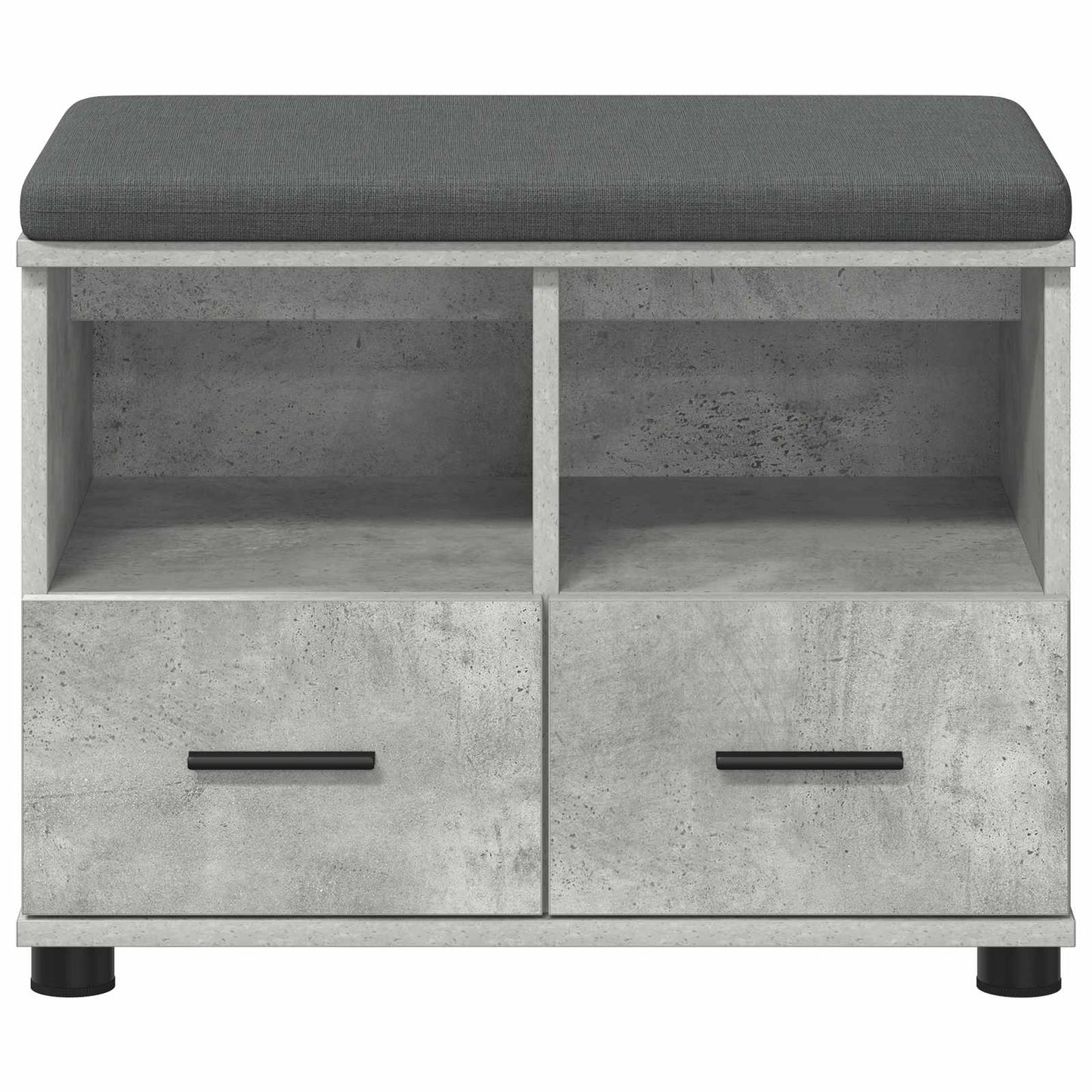 Halbank met kussen met lade Beton Grijs 60 x 38 x 46 cm is nu te koop bij PeponiXL, paradijselijk wonen!