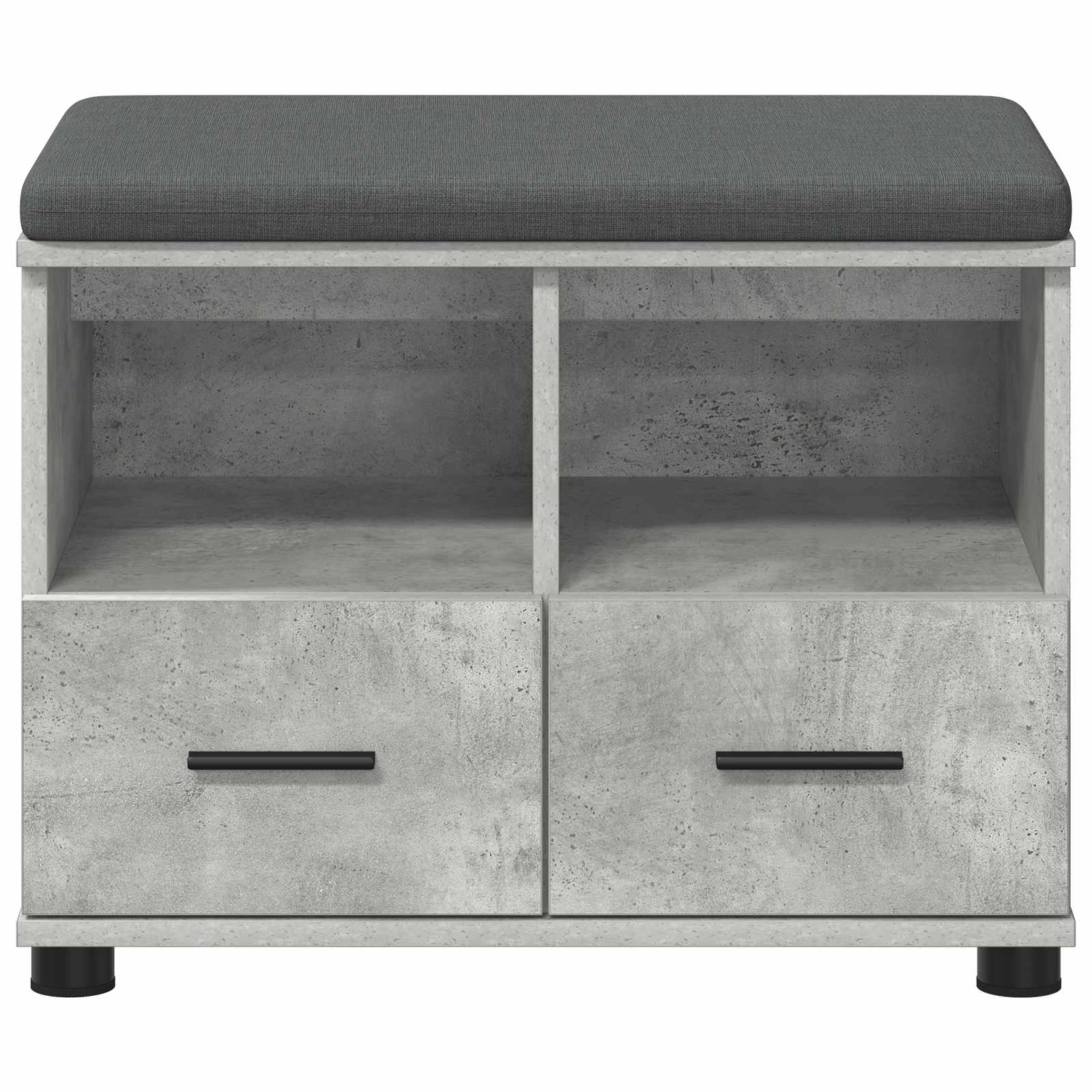 Halbank met kussen met lade Beton Grijs 60 x 38 x 46 cm is nu te koop bij PeponiXL, paradijselijk wonen!