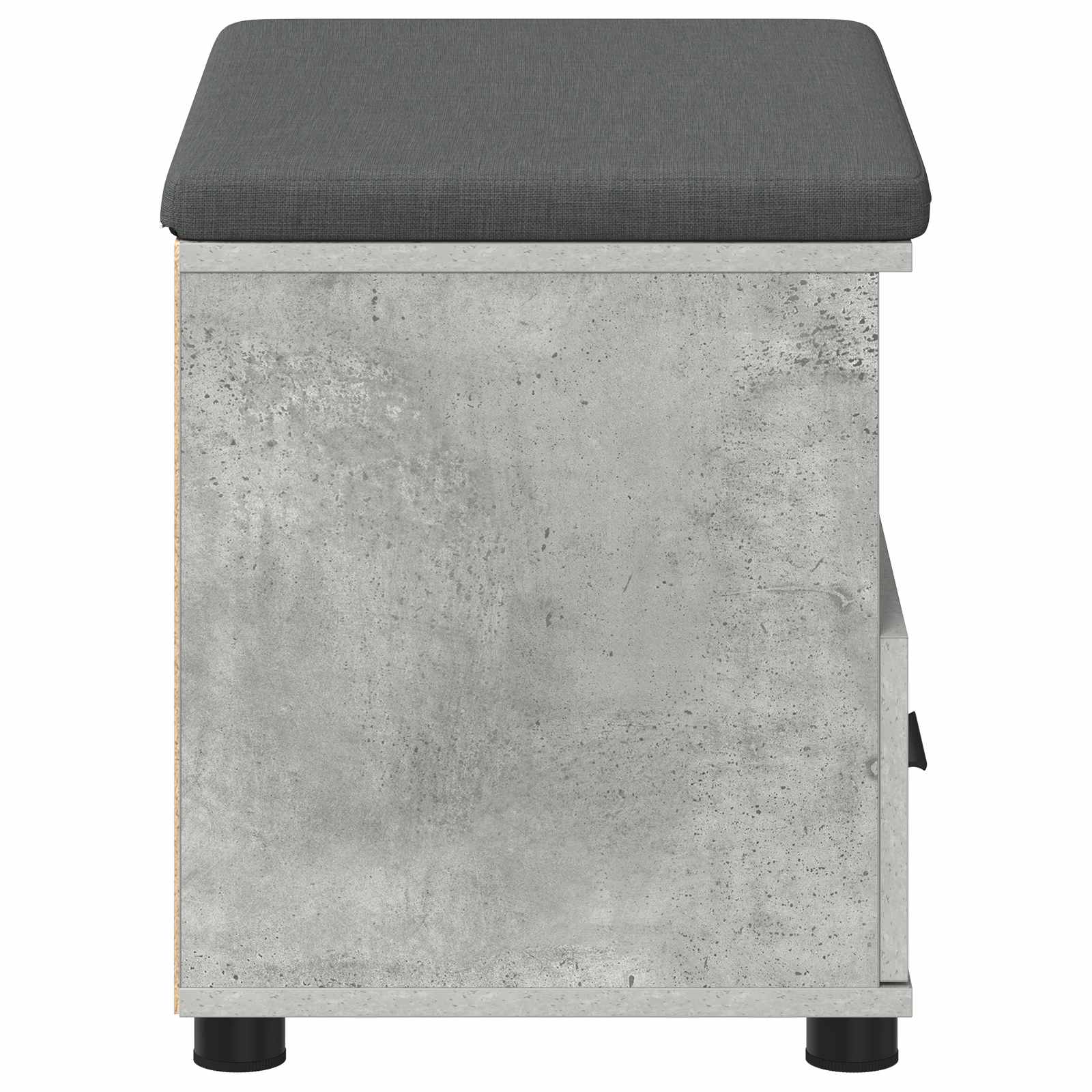 Halbank met kussen met lade Beton Grijs 60 x 38 x 46 cm is nu te koop bij PeponiXL, paradijselijk wonen!