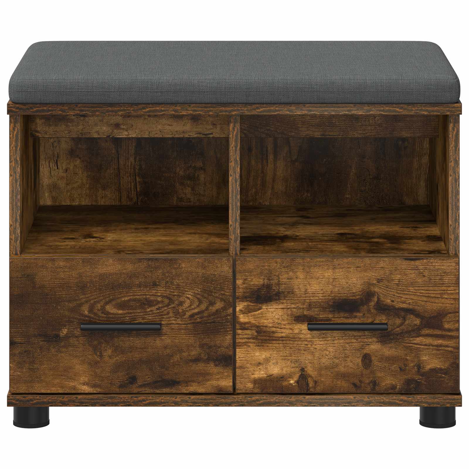 Halbank met kussen met lade Gerookte Eik 60 x 38 x 46 cm is nu te koop bij PeponiXL, paradijselijk wonen!