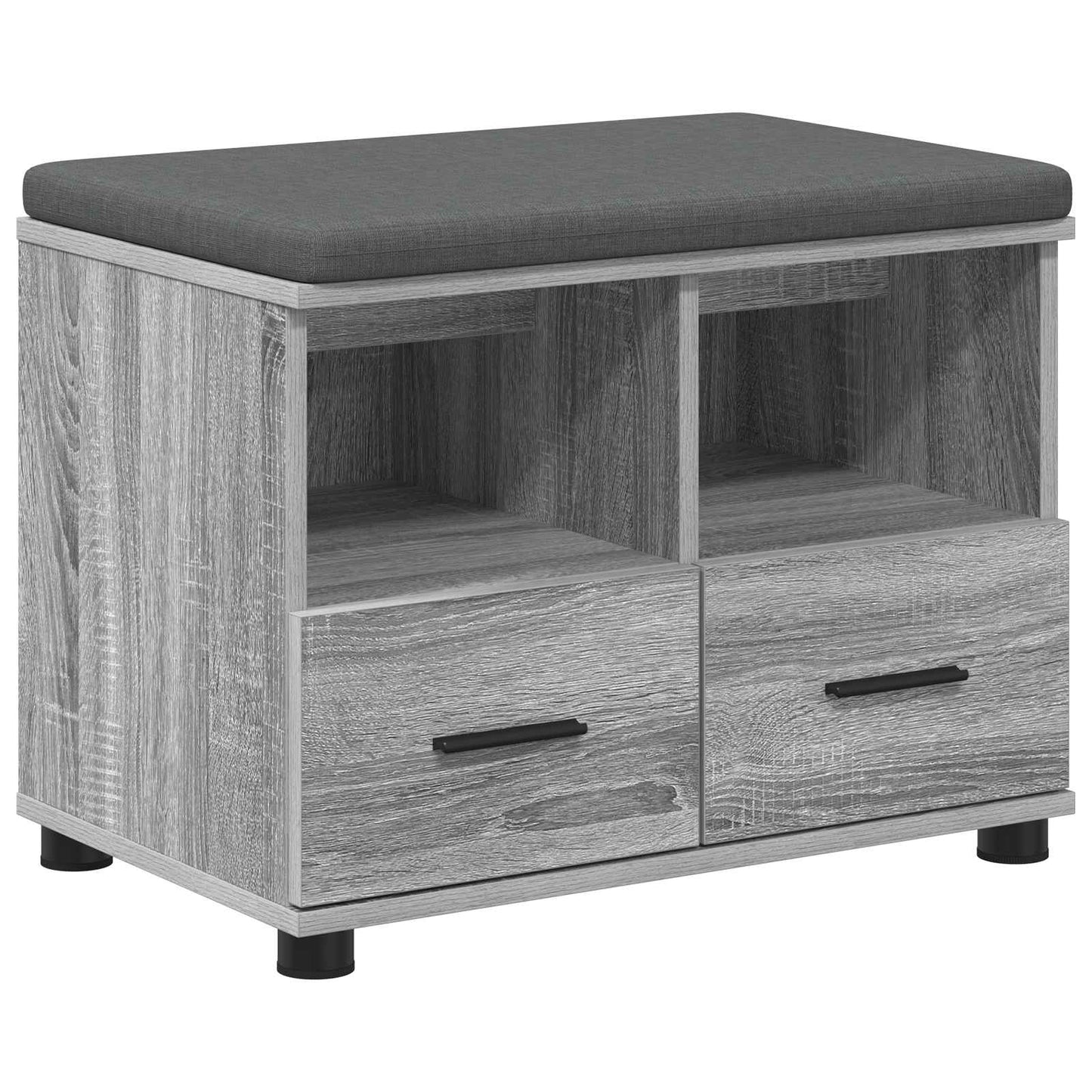 Halbank met kussen met lade Grijze Sonoma 60 x 38 x 46 cm is nu te koop bij PeponiXL, paradijselijk wonen!