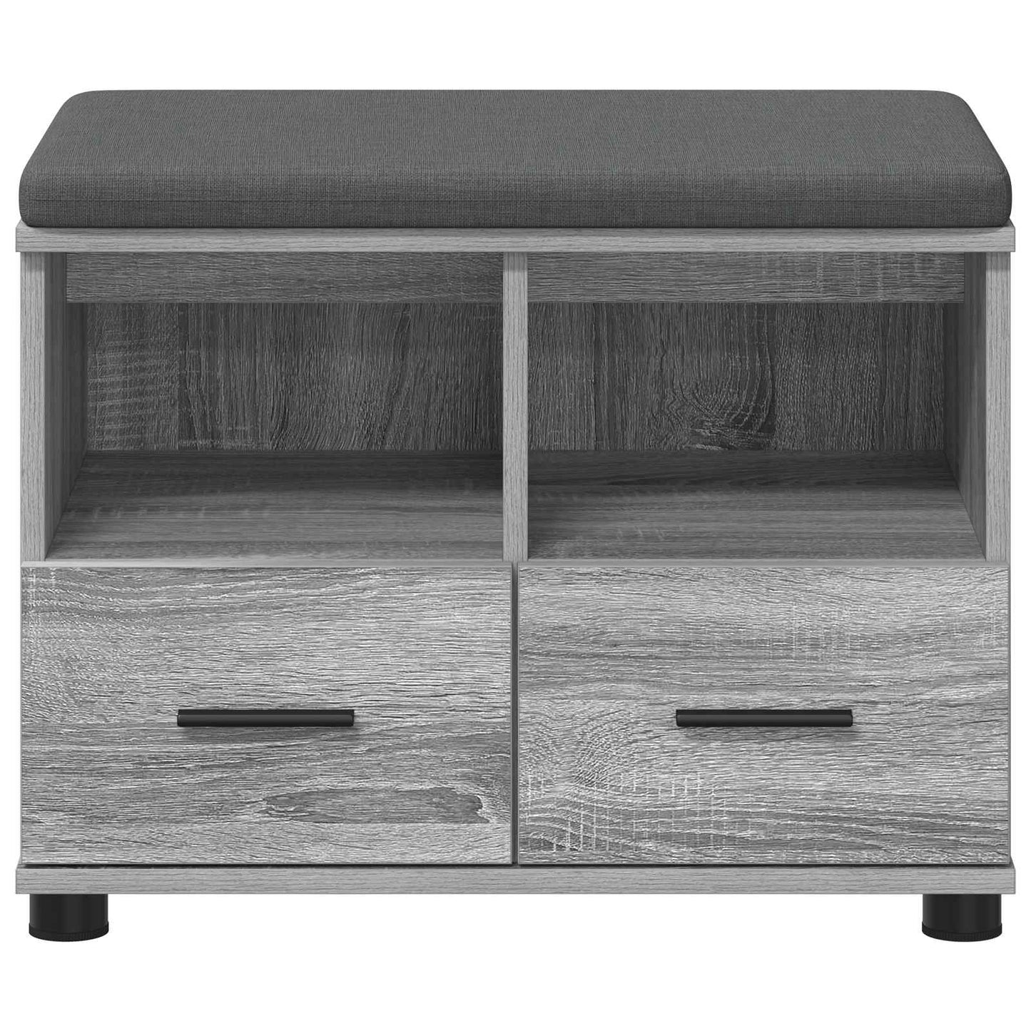 Halbank met kussen met lade Grijze Sonoma 60 x 38 x 46 cm is nu te koop bij PeponiXL, paradijselijk wonen!