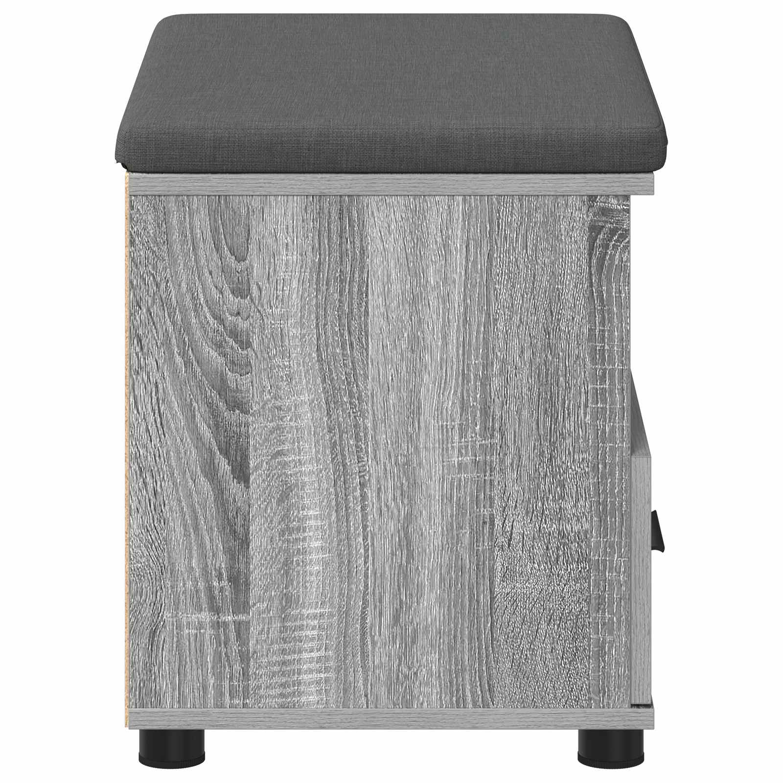 Halbank met kussen met lade Grijze Sonoma 60 x 38 x 46 cm is nu te koop bij PeponiXL, paradijselijk wonen!