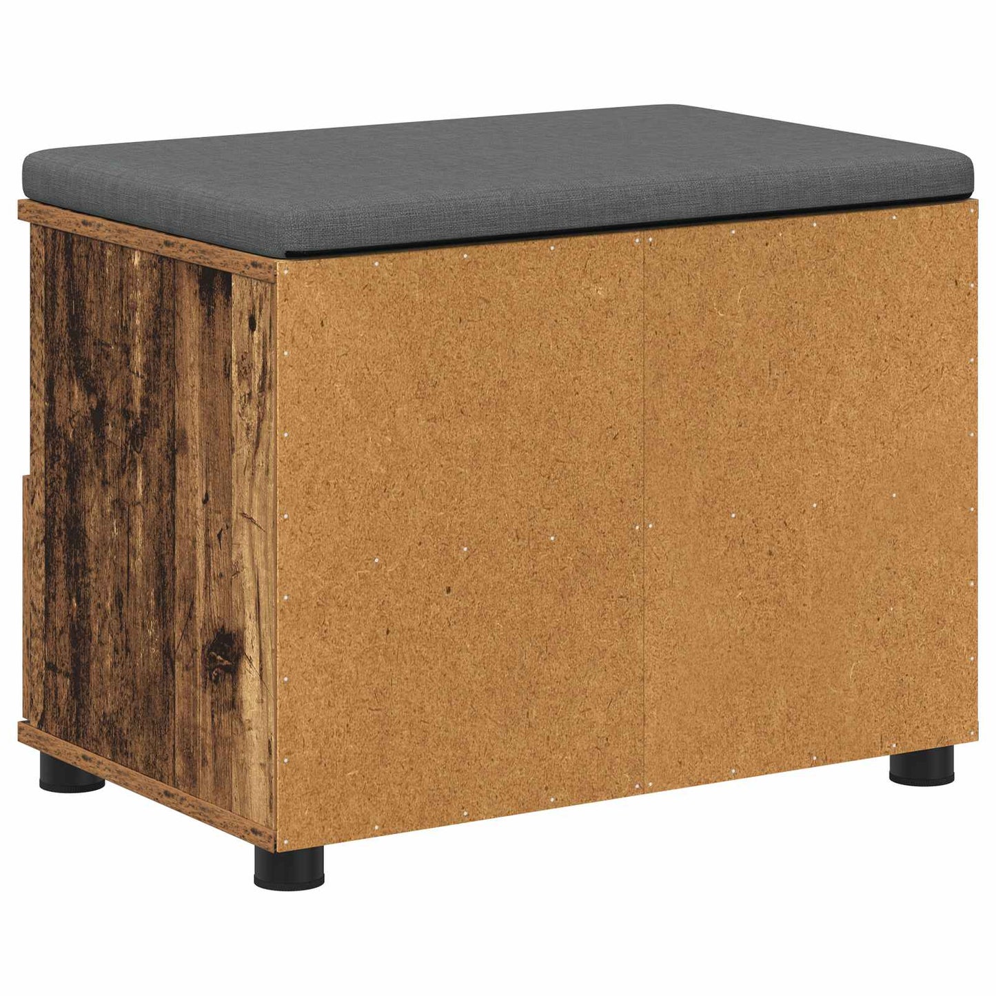 Halbank Oudhout 60 x 38 x 46 cm Geïndustrialiseerd hout en stof is nu te koop bij PeponiXL, paradijselijk wonen!