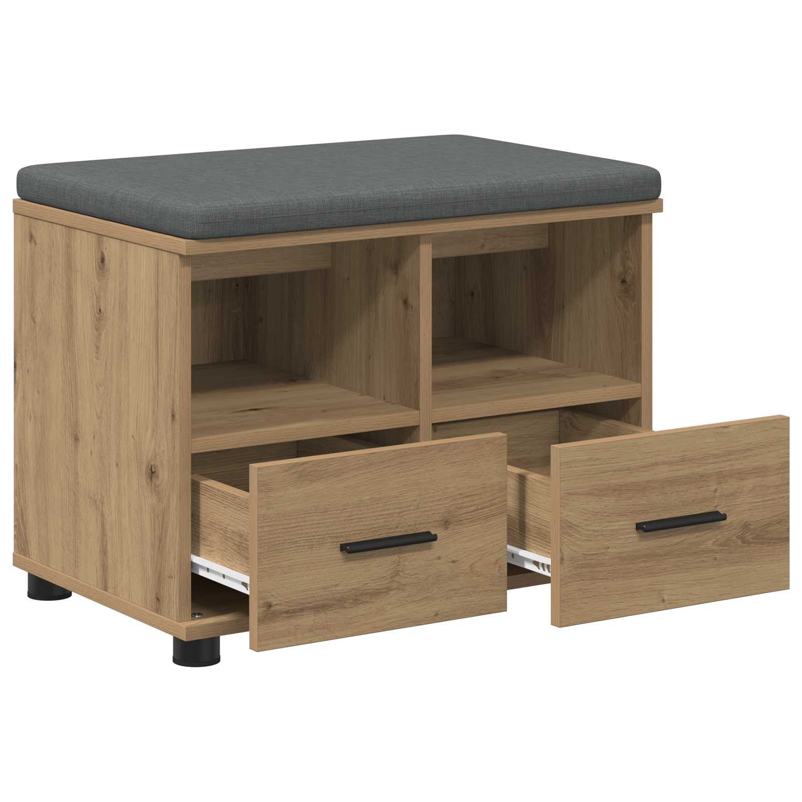 Halbank met kussen met lade Artisan Eik 60 x 38 x 46 cm is nu te koop bij PeponiXL, paradijselijk wonen!