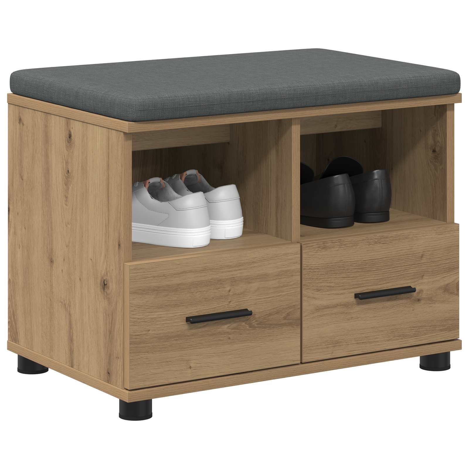 Halbank met kussen met lade Artisan Eik 60 x 38 x 46 cm is nu te koop bij PeponiXL, paradijselijk wonen!